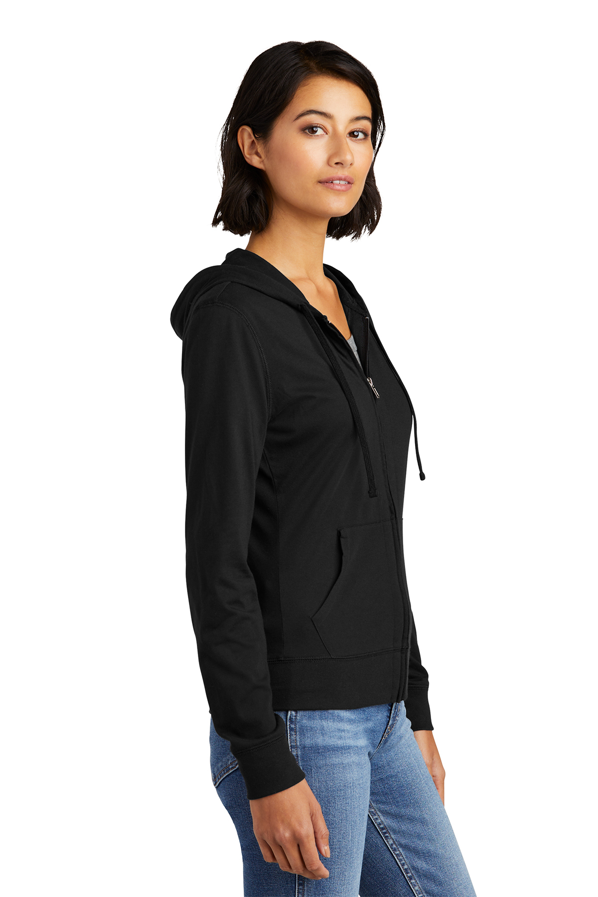 Women's fitted discount zip hoodie