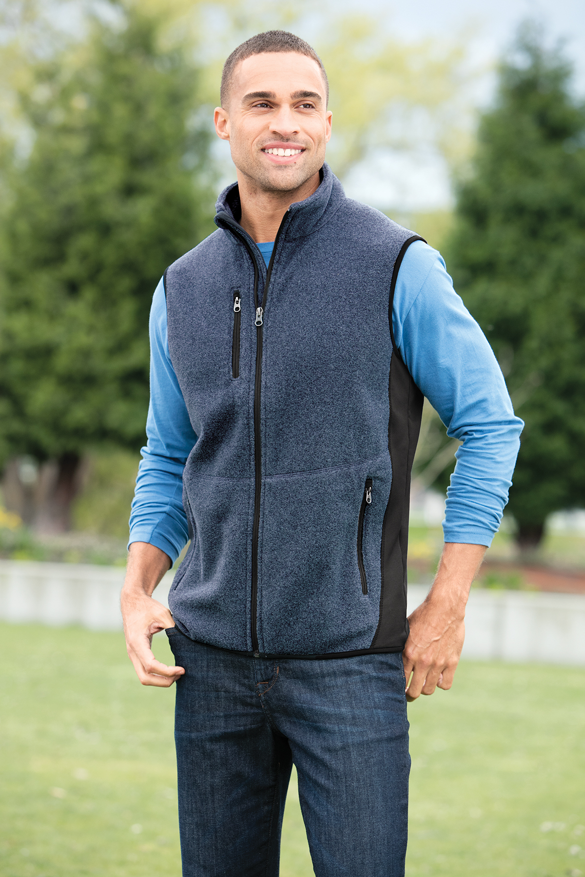 full zip fleece vest
