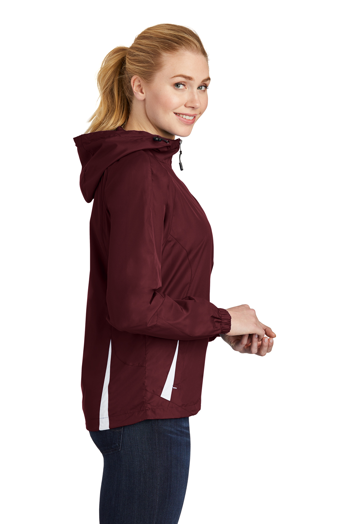 Sport-Tek Ladies Colorblock Hooded Raglan Jacket | Product | Sport-Tek