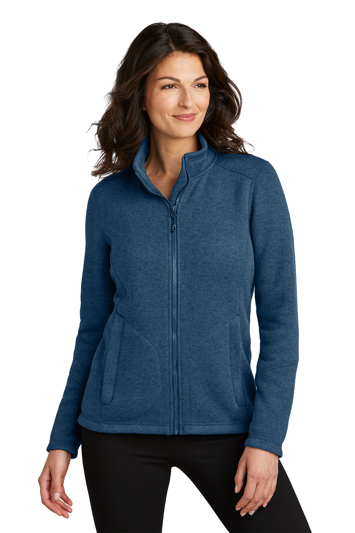 Port authority sweater hot sale fleece jacket