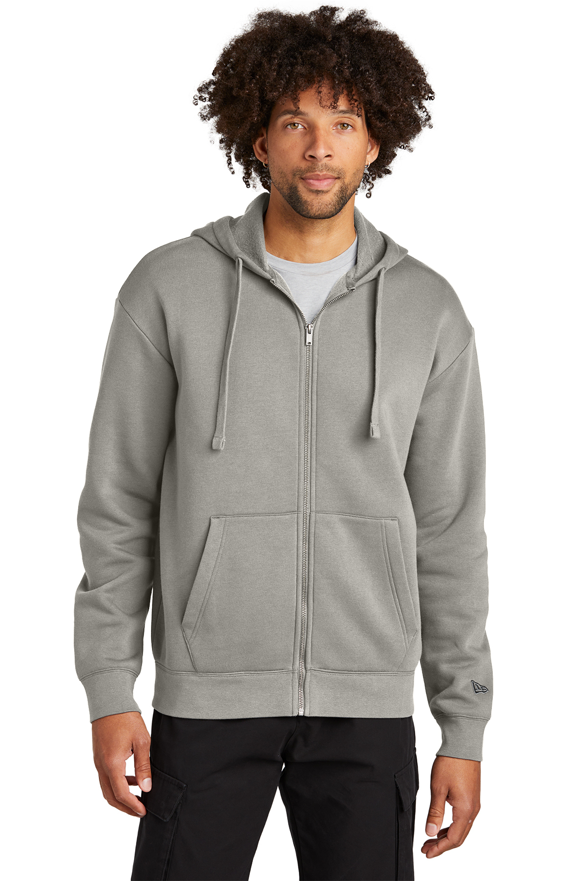 New era zippered hooded sweatshirt top
