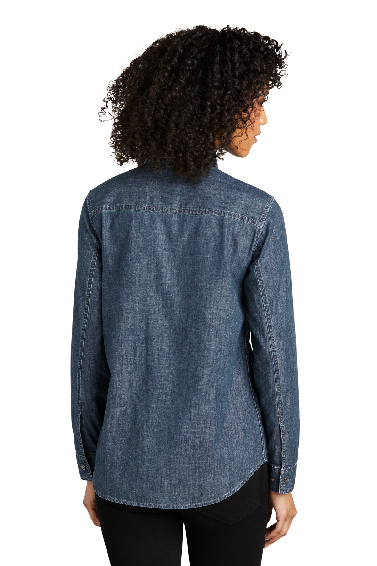 Port Authority Ladies Long Sleeve Perfect Denim Shirt | Product ...