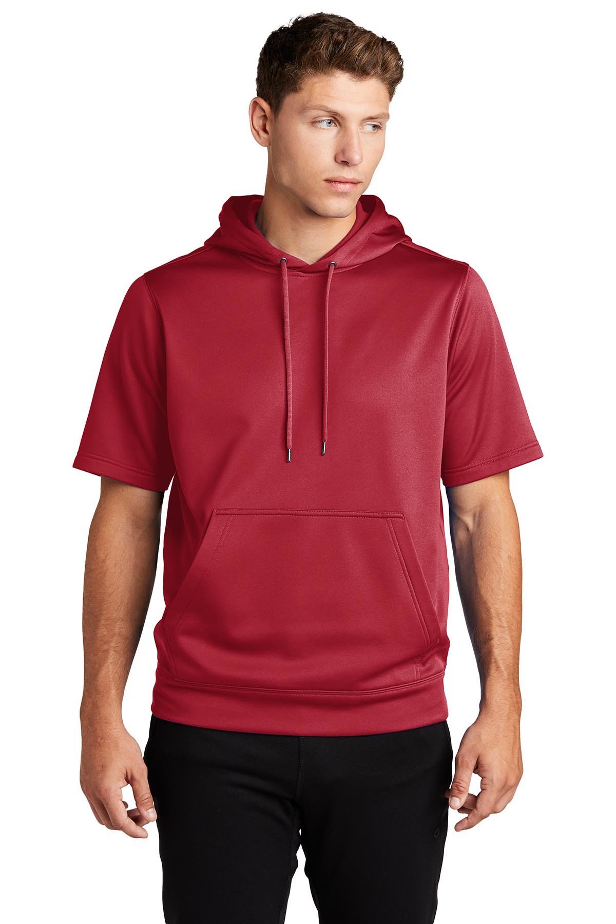 Sport-Tek Sport-Wick Fleece Short Sleeve Hooded Pullover | Product ...