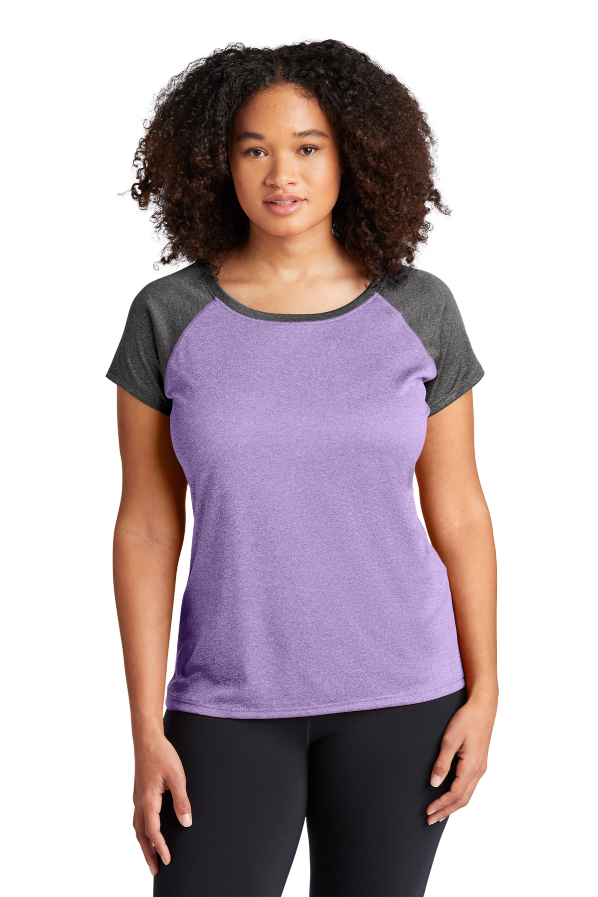 Sport-Tek ® Ladies Heather-On-Heather Contender™ Scoop Neck Tee ...