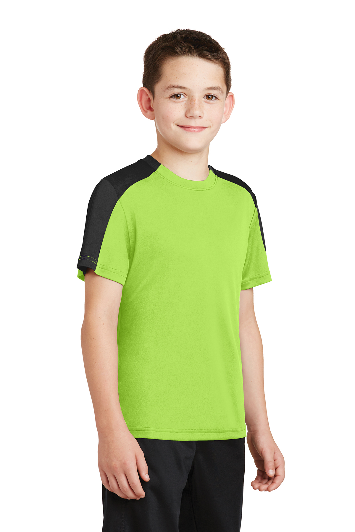 Sport-Tek Youth PosiCharge Competitor Sleeve-Blocked Tee | Product 