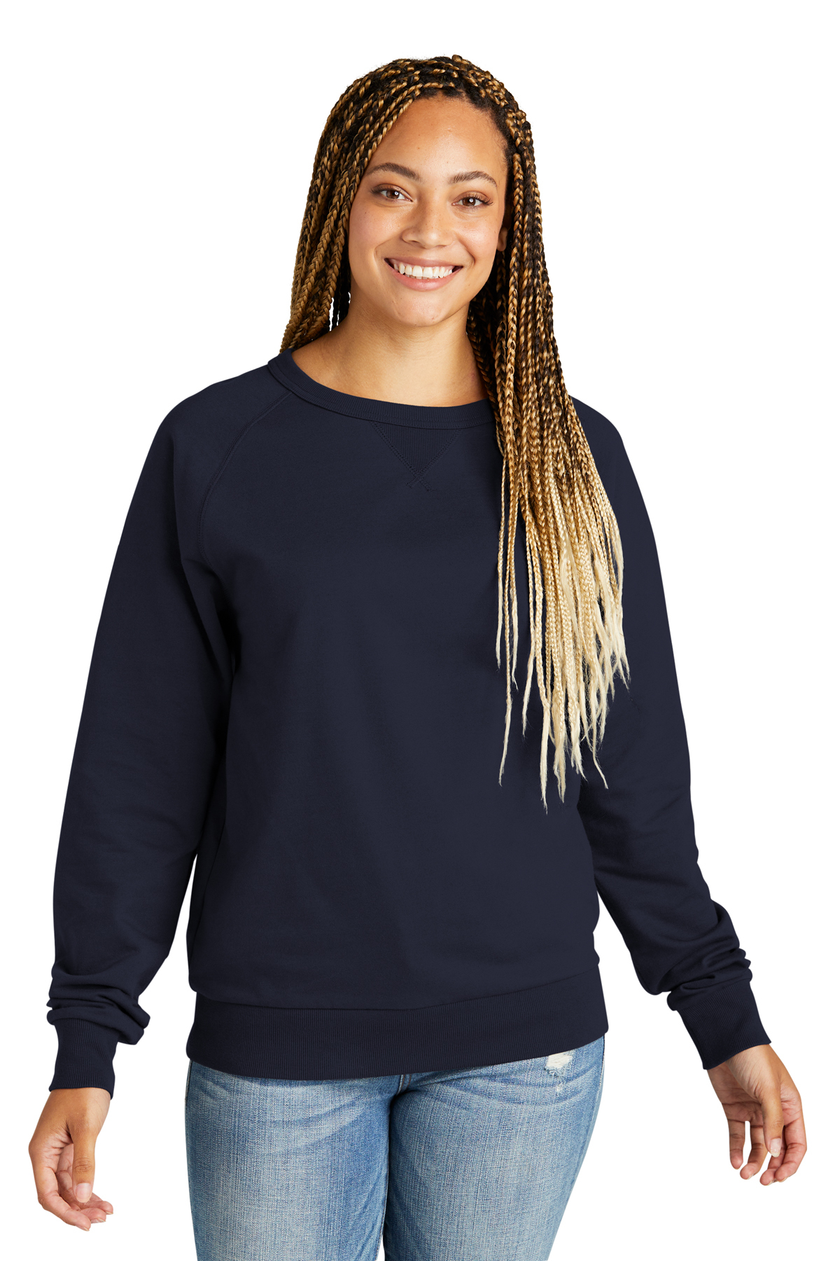 Anvil ladies french best sale terry crewneck sweatshirt