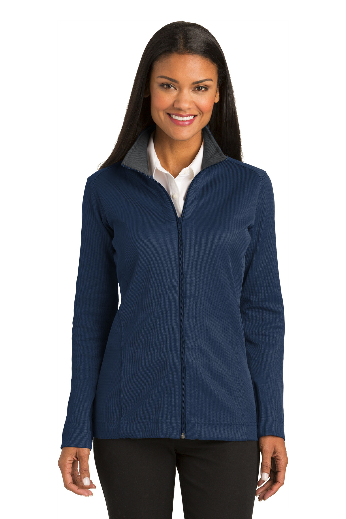 Port Authority Ladies Vertical Texture Full-Zip Jacket, Product