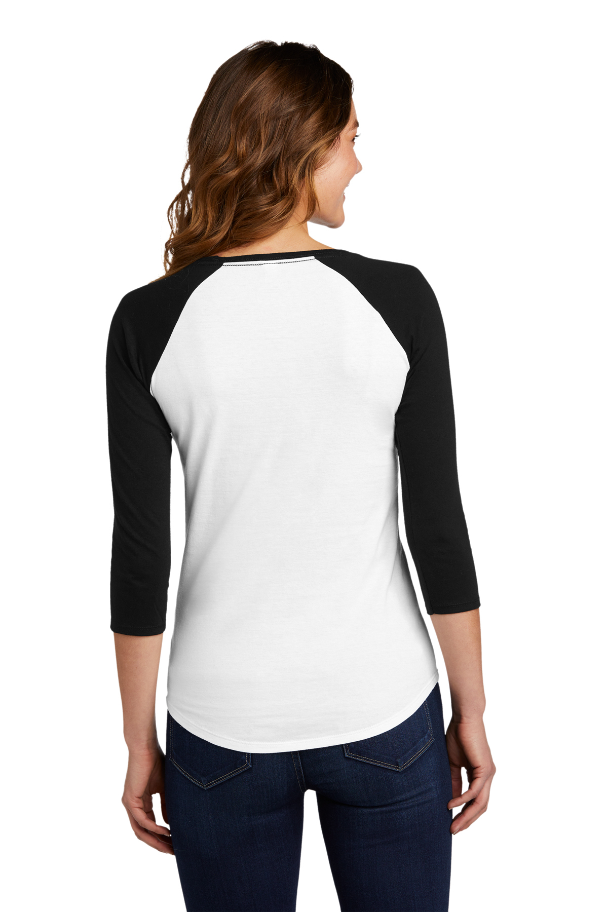 District Women's Fitted Very Important Tee 3/4-Sleeve Raglan 