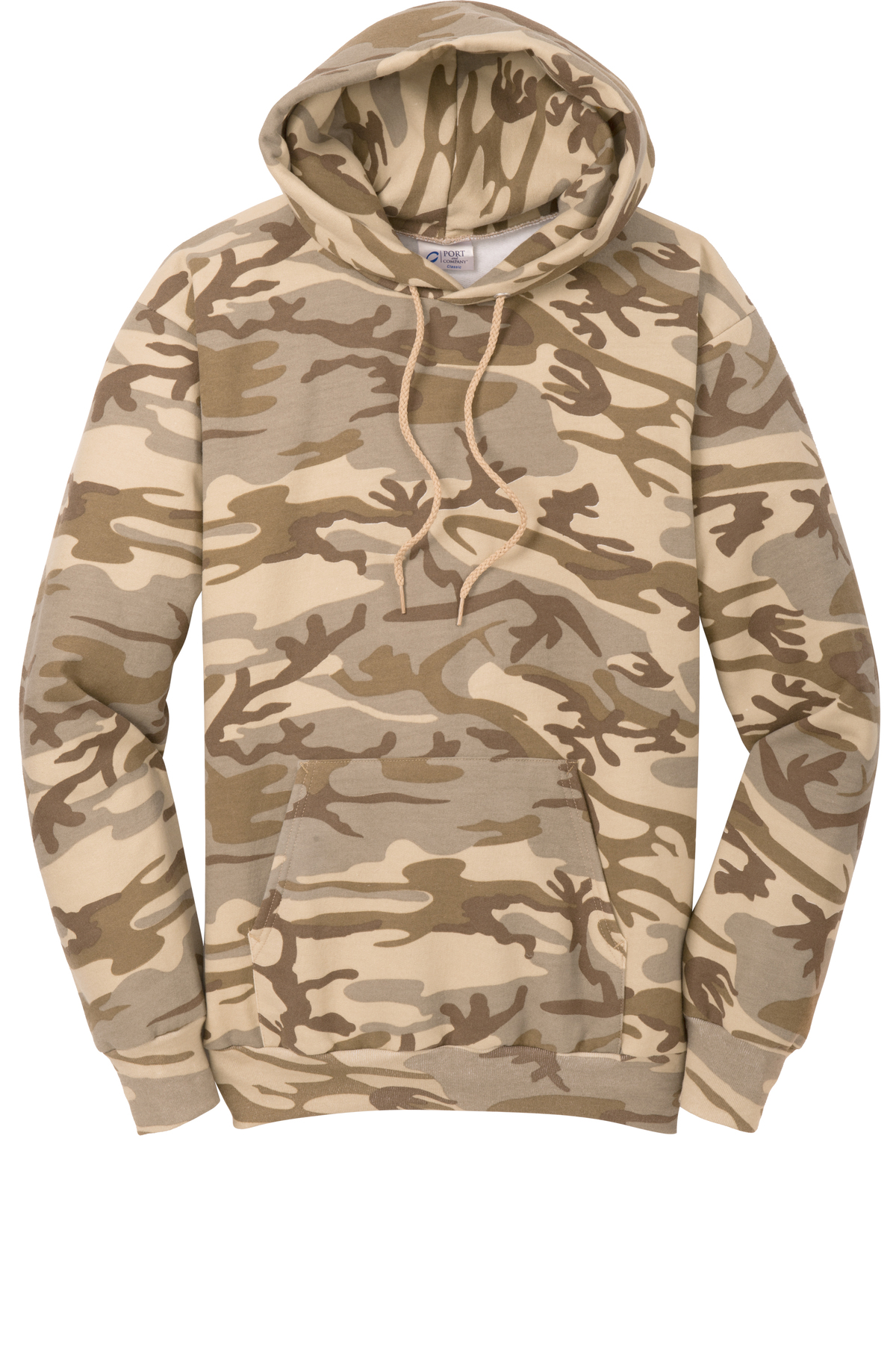 Desert Camouflage Pattern Brushed Fleece Hoodie Sweatshirt