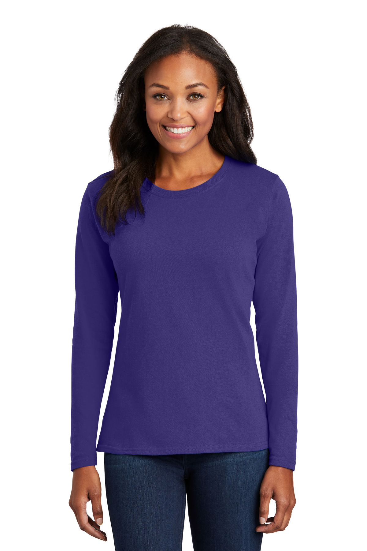 Port & Company Ladies Long Sleeve Core Cotton Tee | Product