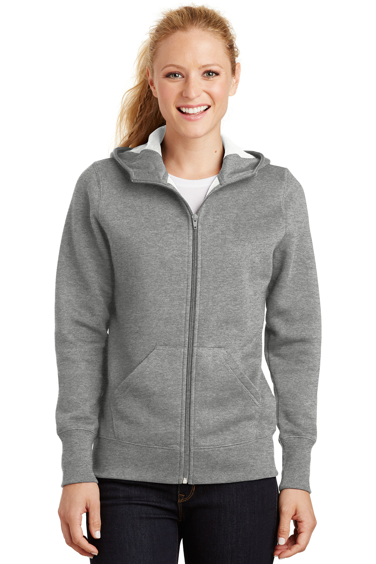 Download Sport-Tek® Ladies Full-Zip Hooded Fleece Jacket | Ladies ...