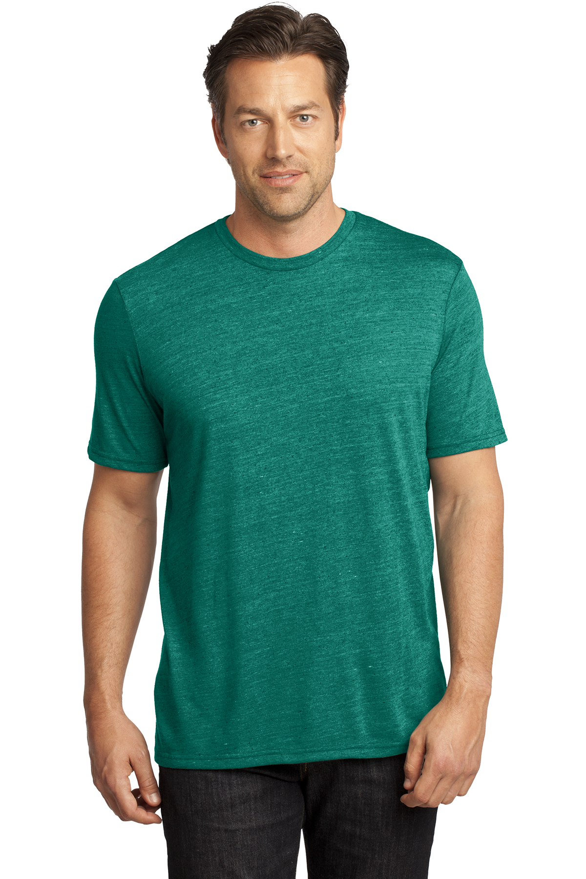 District Made Mens Textured Crew Tee Ring Spun T Shirts Sanmar