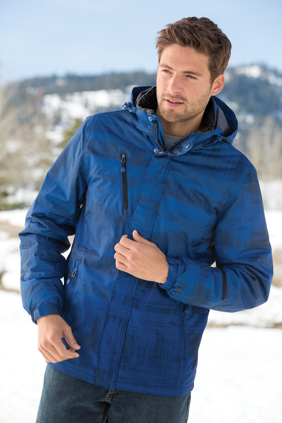 Port Authority Brushstroke Print Insulated Jacket Product Port