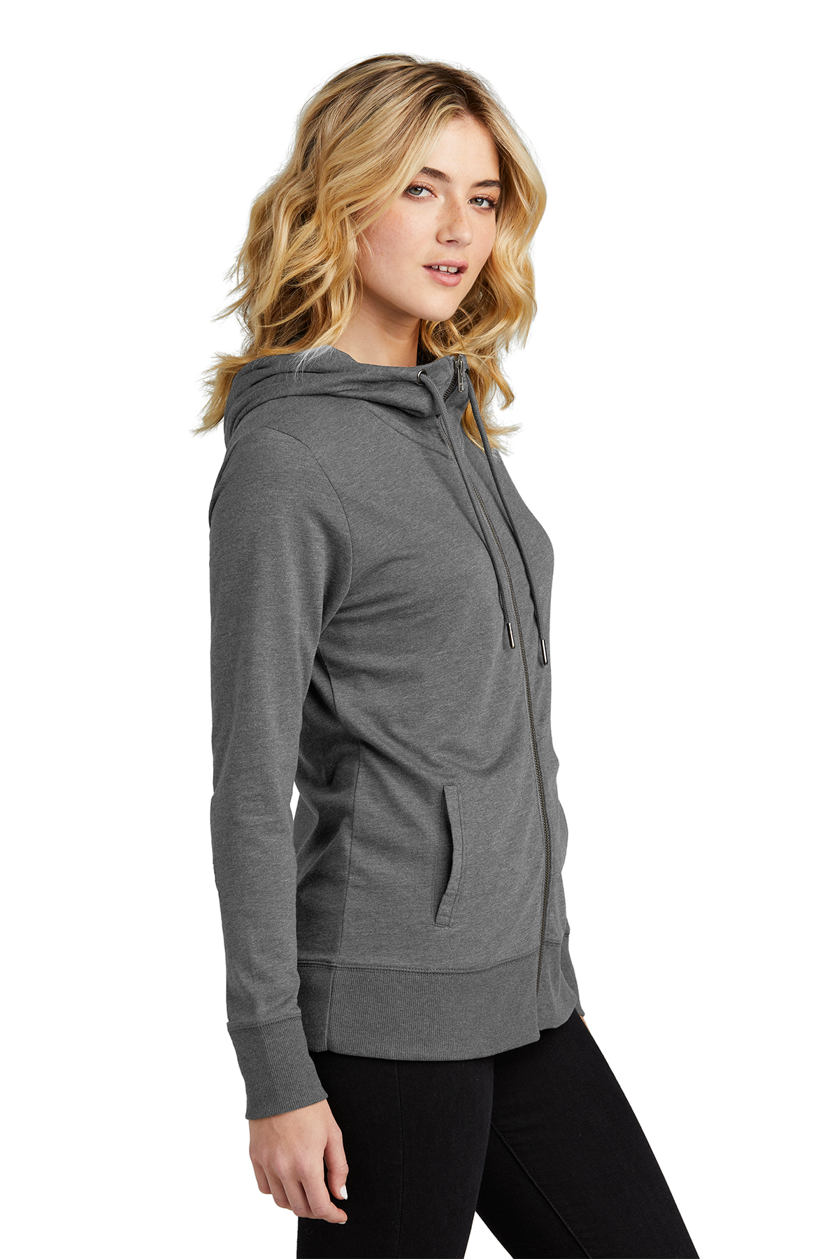 District Women's Featherweight French Terry Full-Zip Hoodie