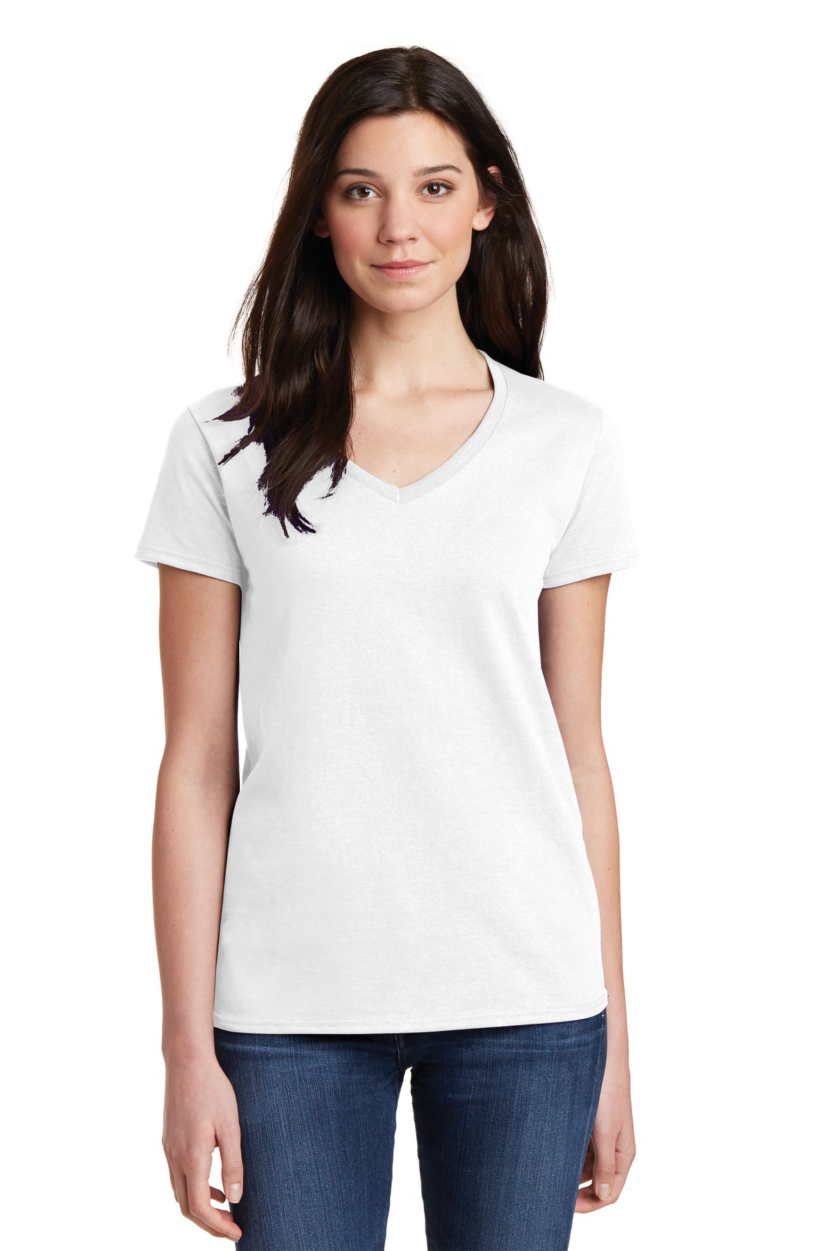 Gildan® Ladies Heavy Cotton™ 100 Cotton V Neck T Shirt 5 5 6 100
