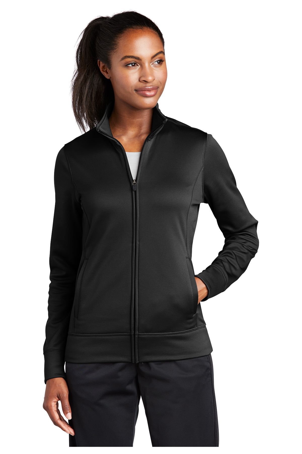Sport-Tek Ladies Sport-Wick Fleece Full-Zip Jacket | Product | Sport-Tek