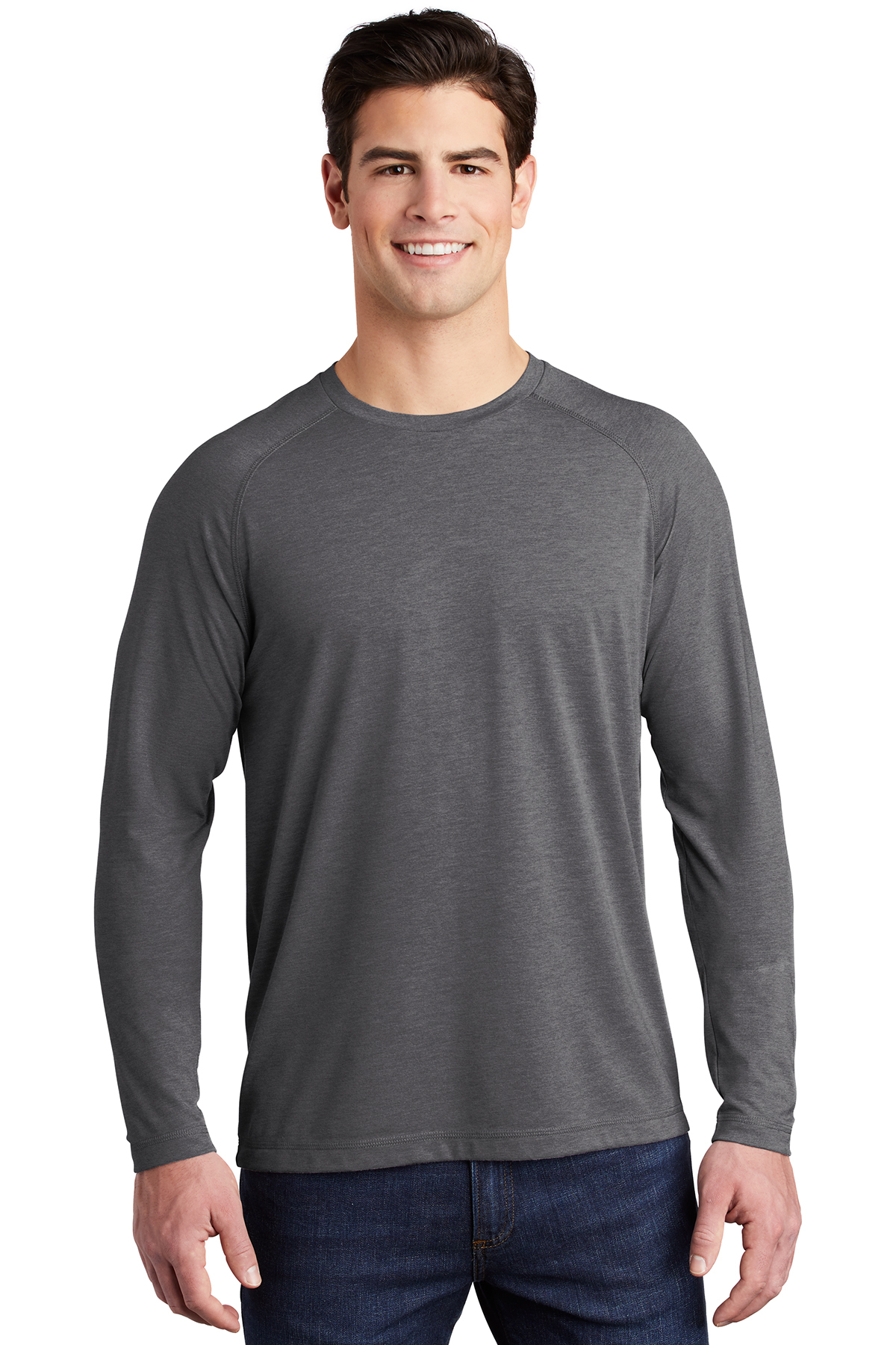 Youth League Collegiate Wear Heathered Gray Texas Longhorns Baseball  Tri-Blend Raglan Long Sleeve T-Shirt