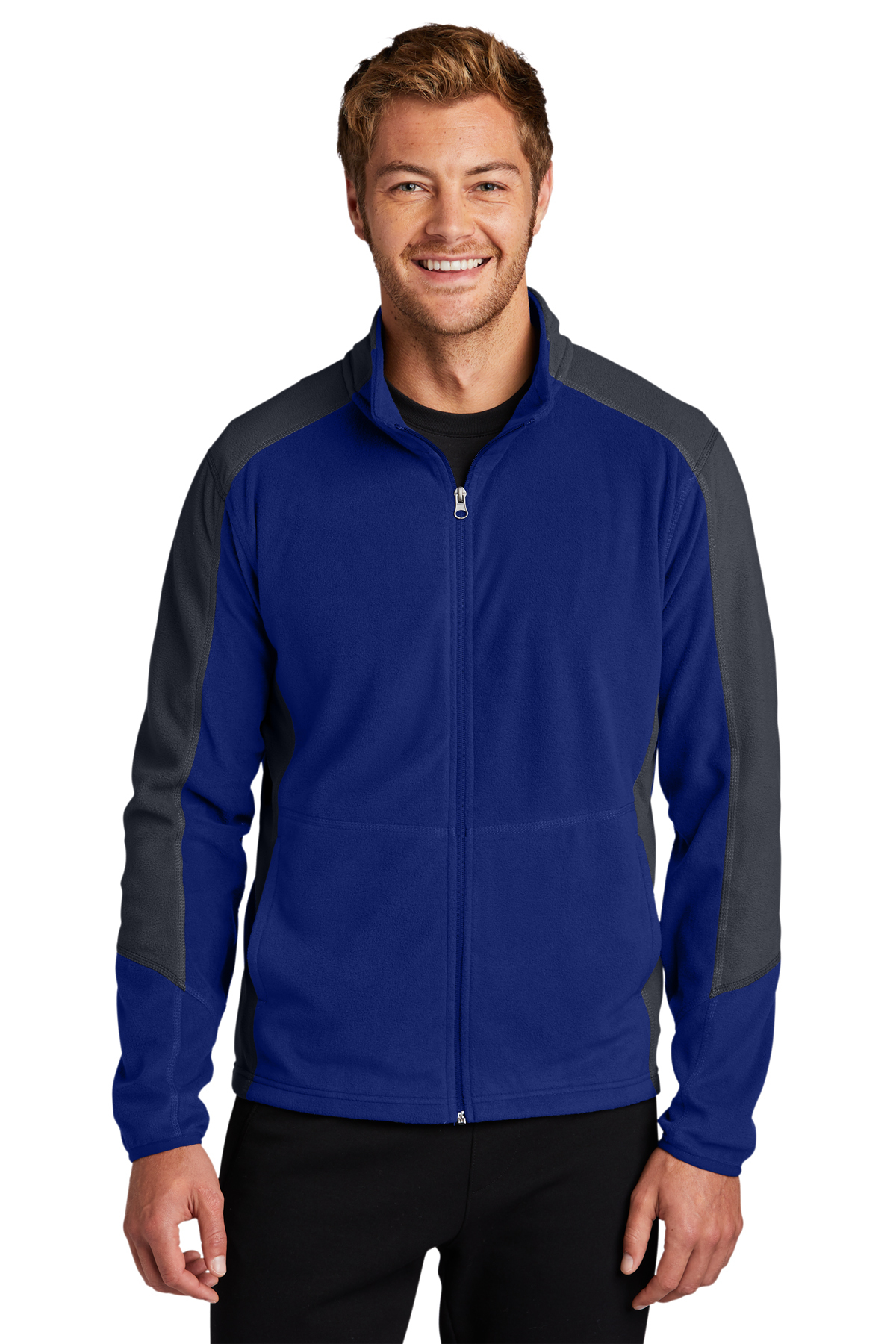port authority ladies colorblock microfleece jacket