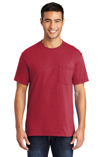 Port & Company® Tall Core Blend Pocket Tee | 50/50 Blend | T-Shirts ...