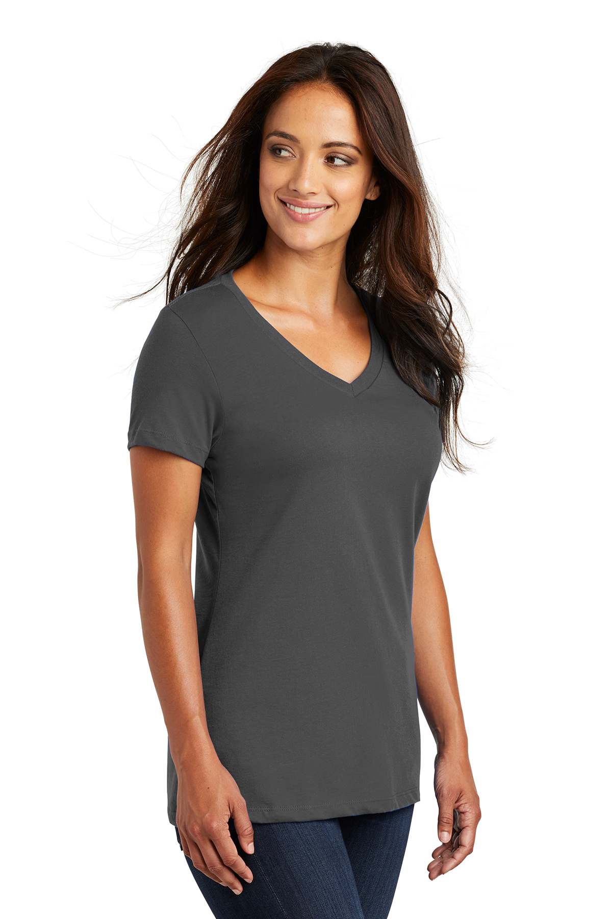 District ® Women’s Perfect Weight ® V-Neck Tee | 100% Cotton | T-Shirts ...