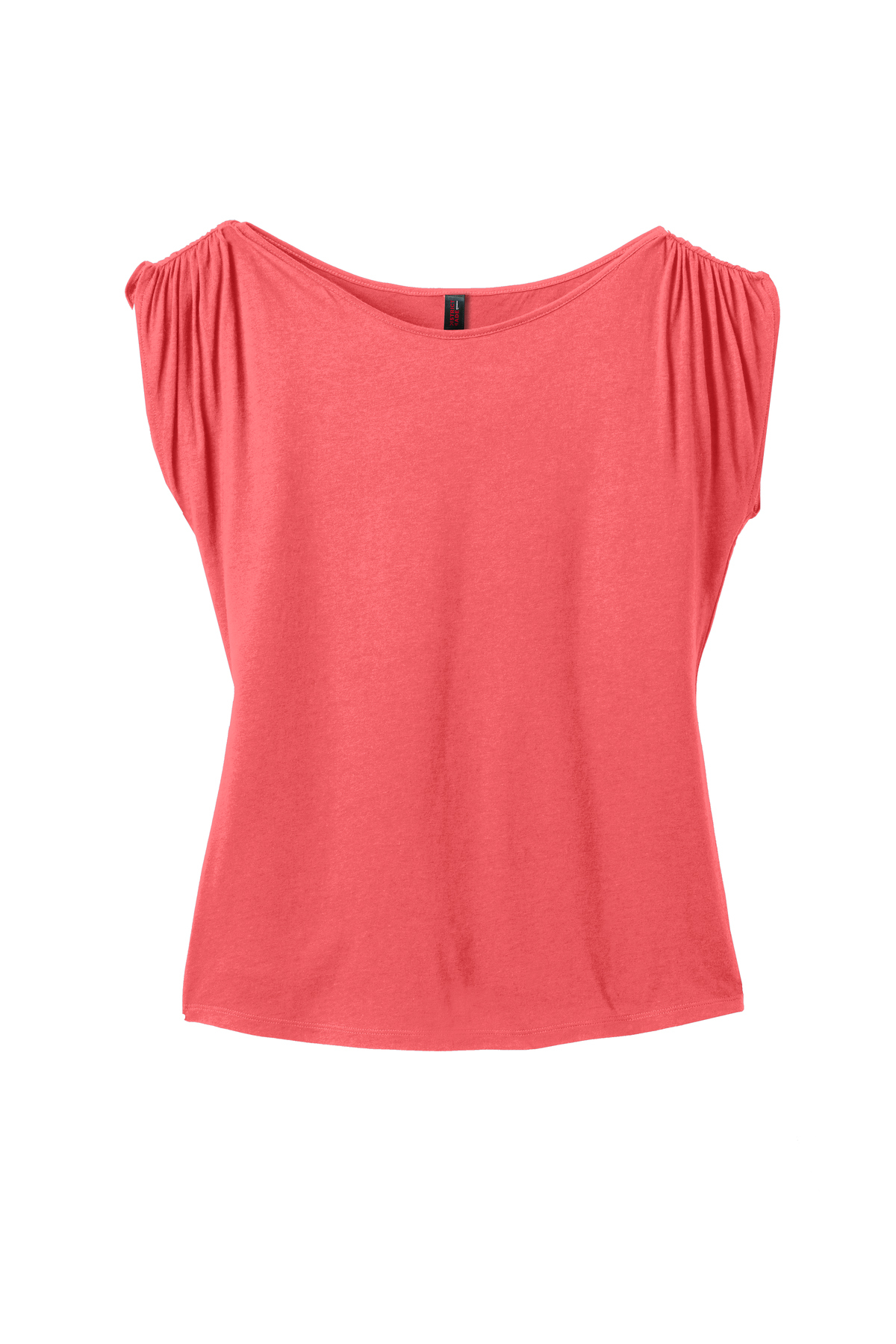 District Made Ladies Modal Blend Gathered Shoulder Tee | Product | SanMar