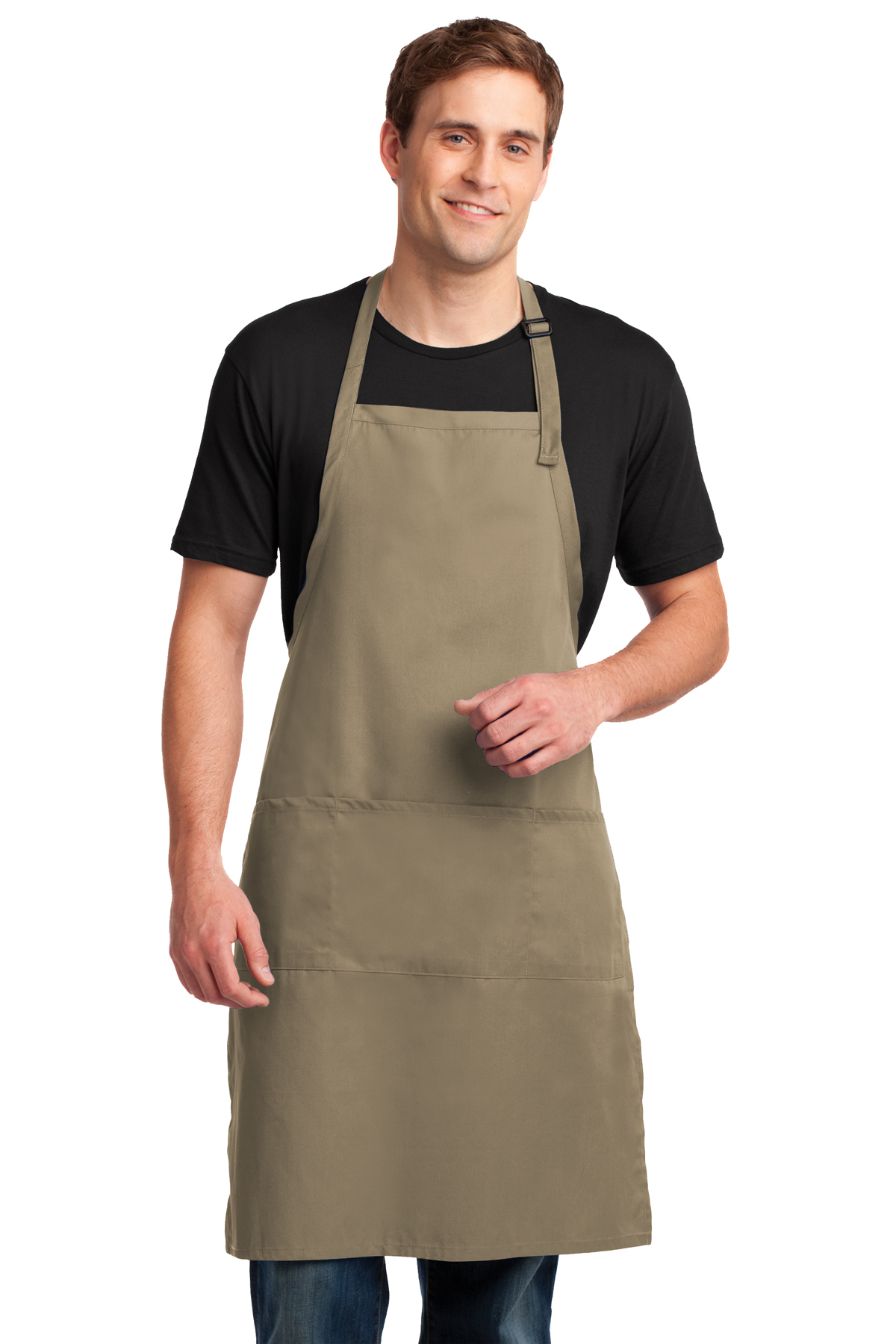 Measuring 48 X 25 With Front Pockets Extra Long Bib Style Denim Apron.