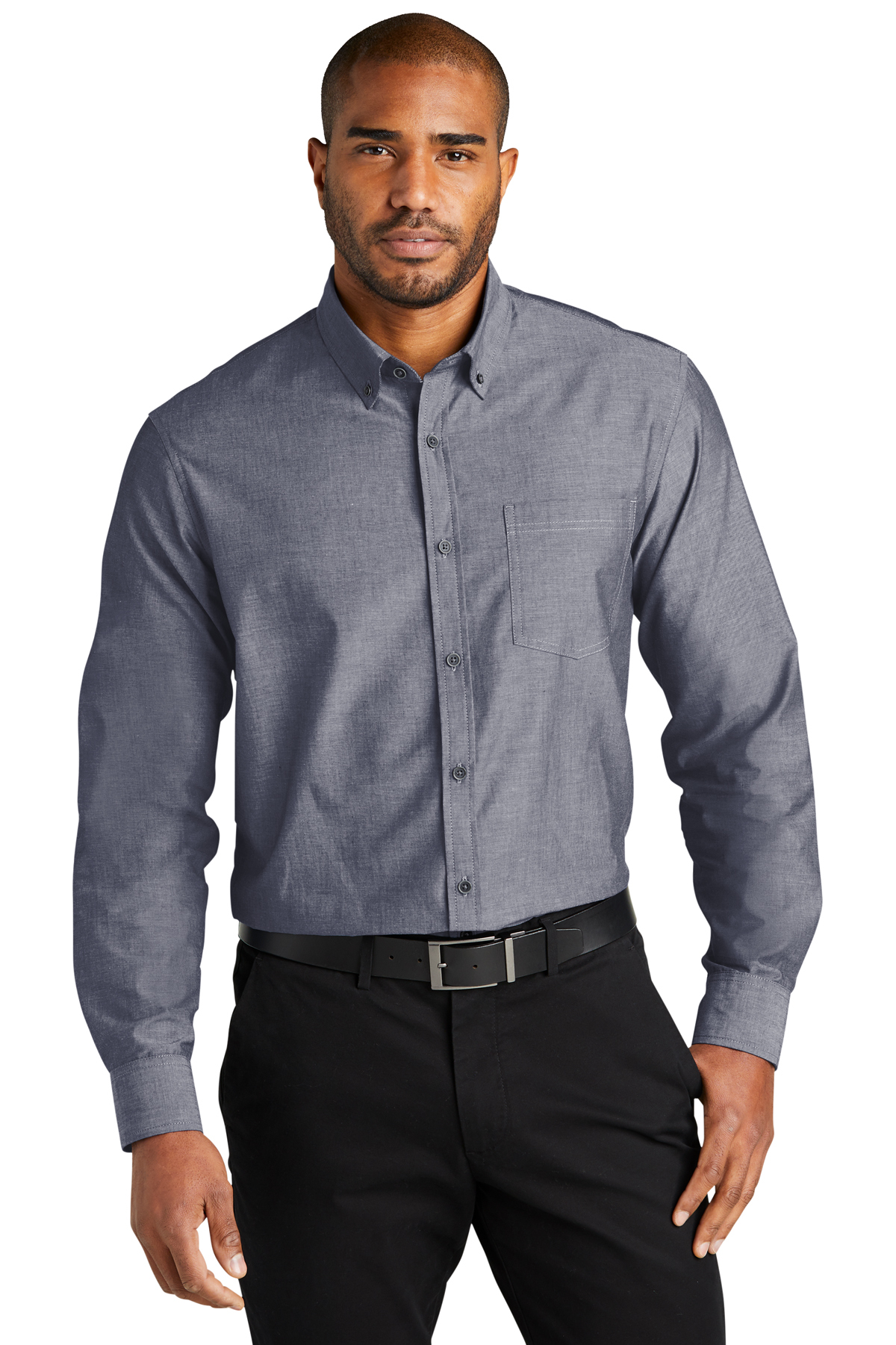 Port Authority Long Sleeve Chambray Easy Care Shirt | Product | SanMar