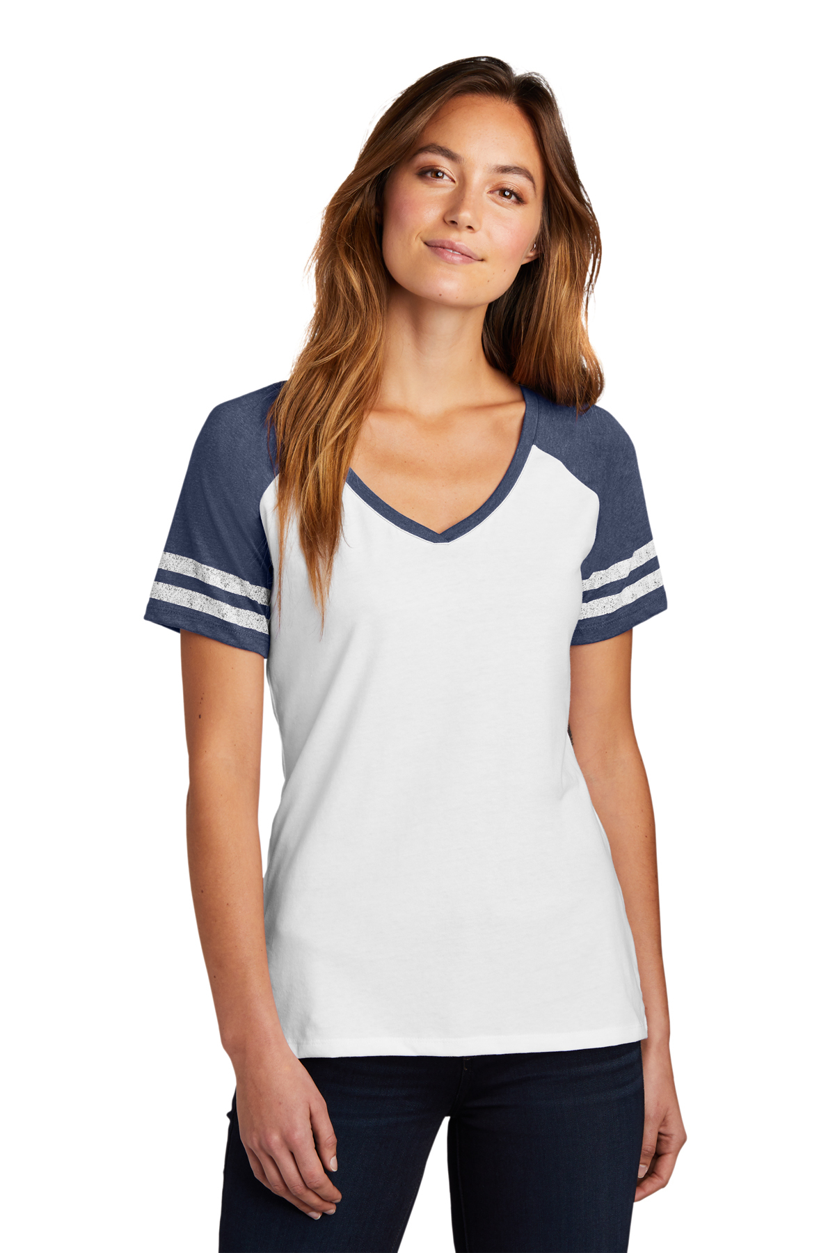 District Women’s Game V-Neck Tee | Product | SanMar