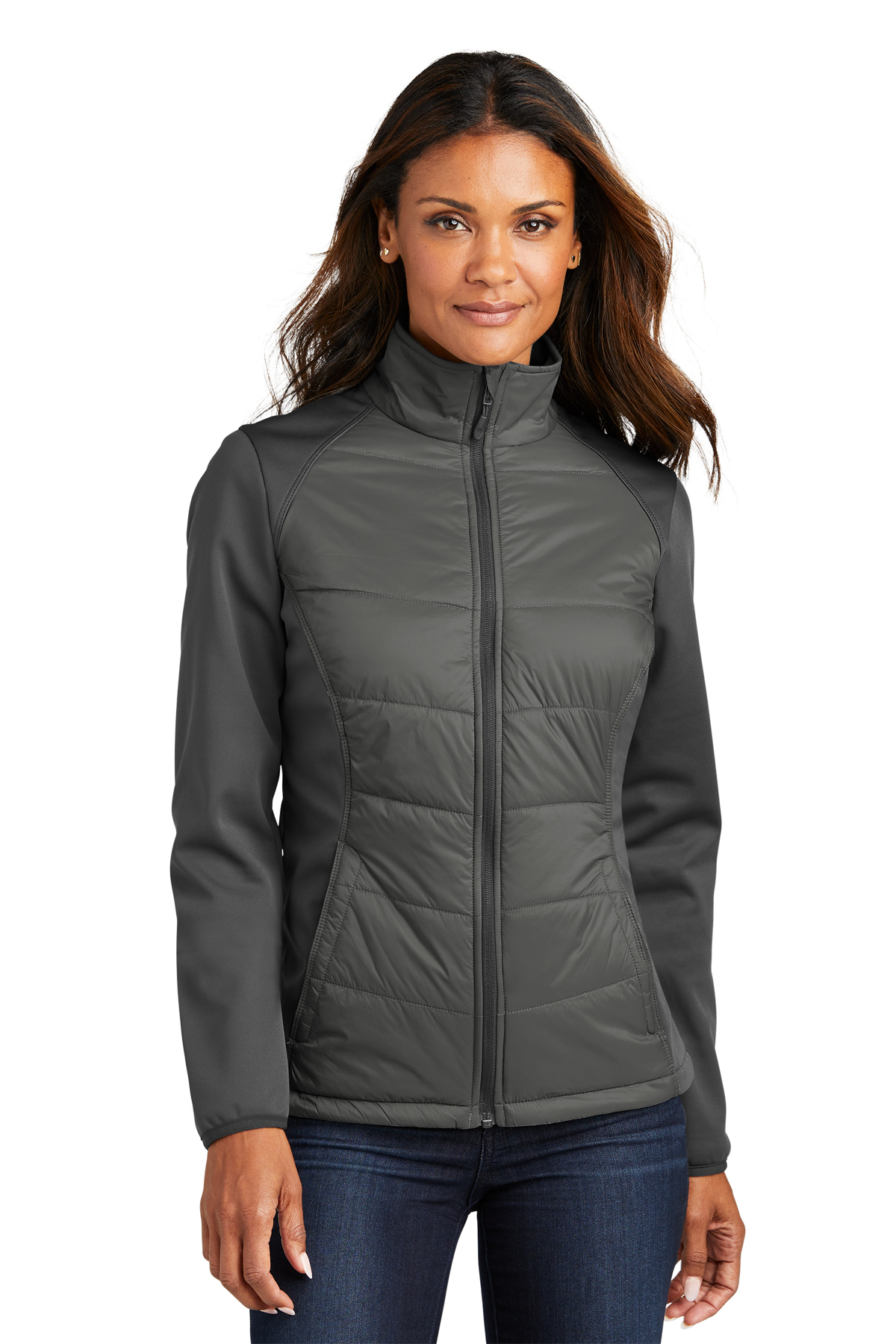 Women's Padded Winter Jacket – MT 100 Black - [EN] smoked black