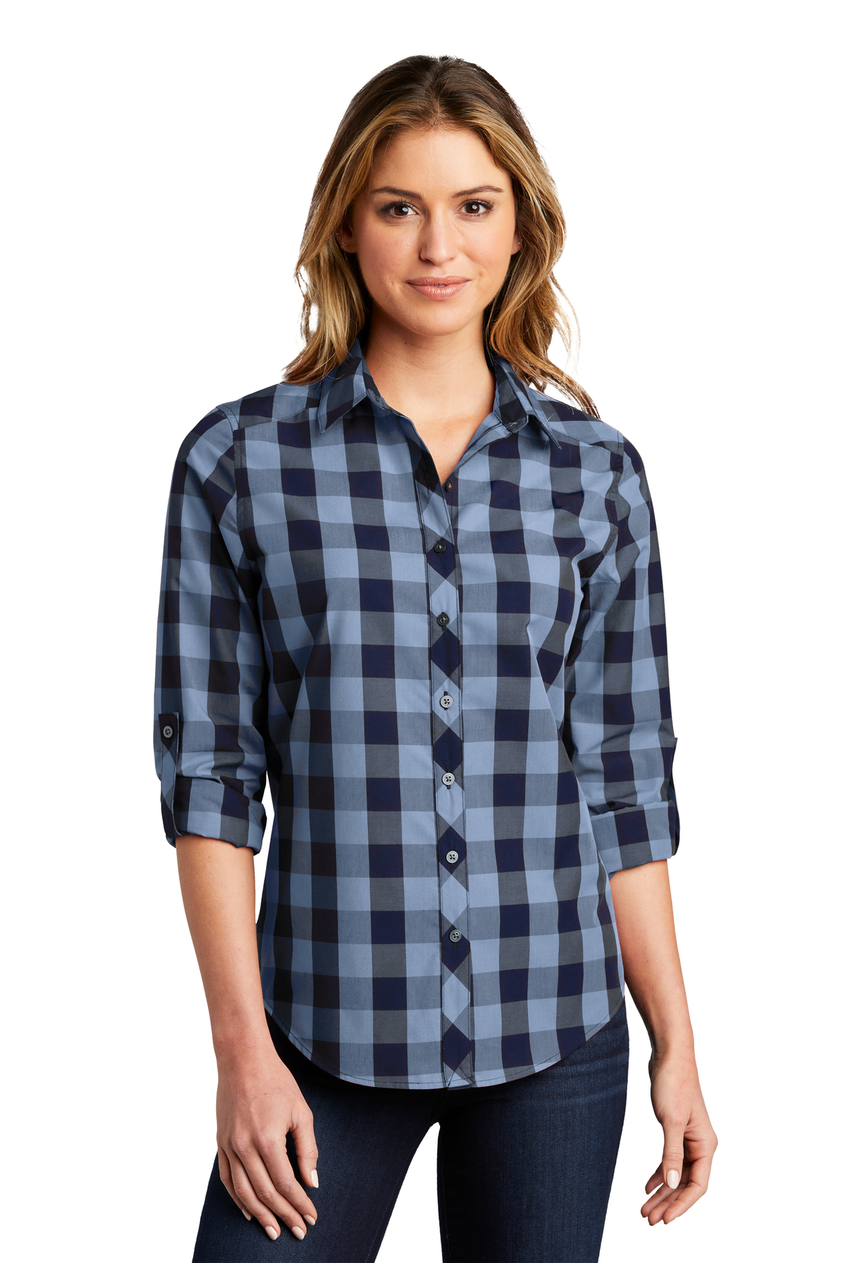 Port Authority Ladies Everyday Plaid Shirt | Product | SanMar