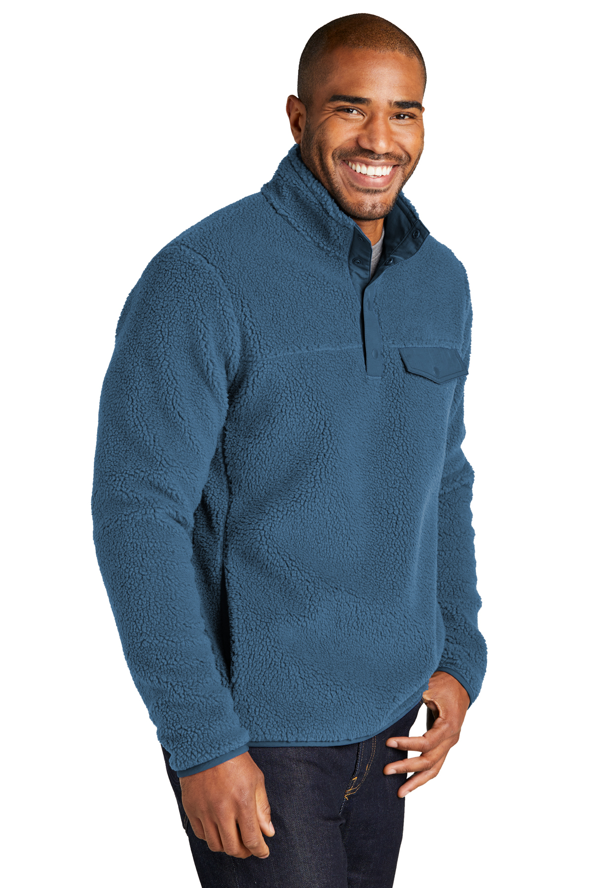 SNAP FRONT PULL-OVER FLEECE – The Real McCoy's