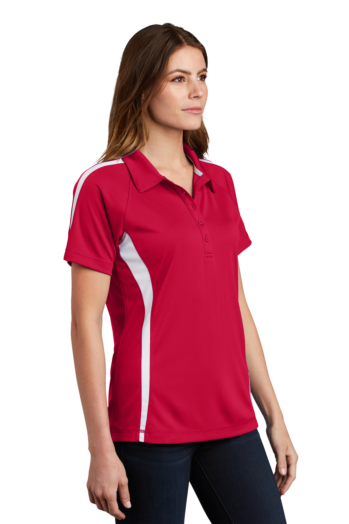 Sport-Tek Ladies PosiCharge Micro-Mesh Colorblock Polo | Product | SanMar