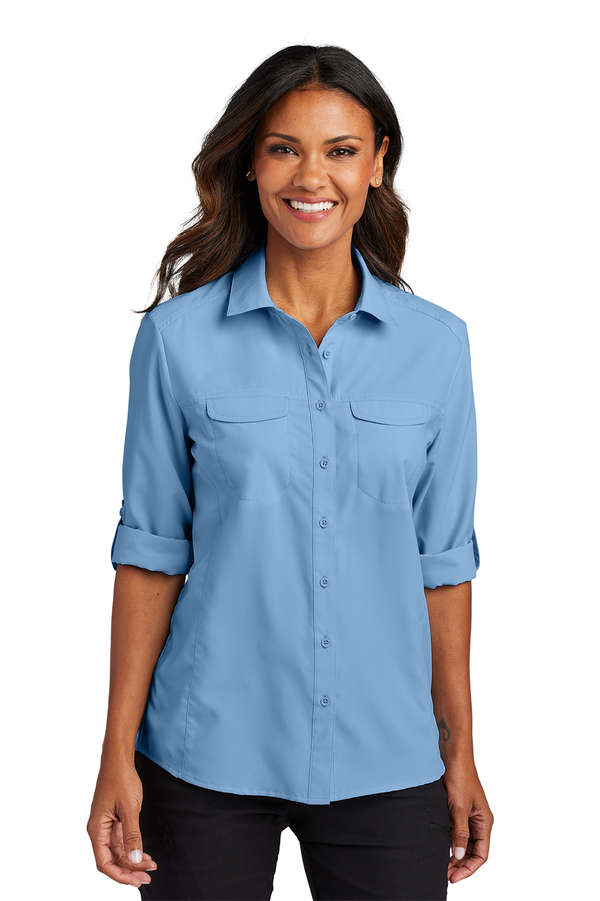 Port Authority Ladies Long Sleeve UV Daybreak Shirt | Product | Company ...