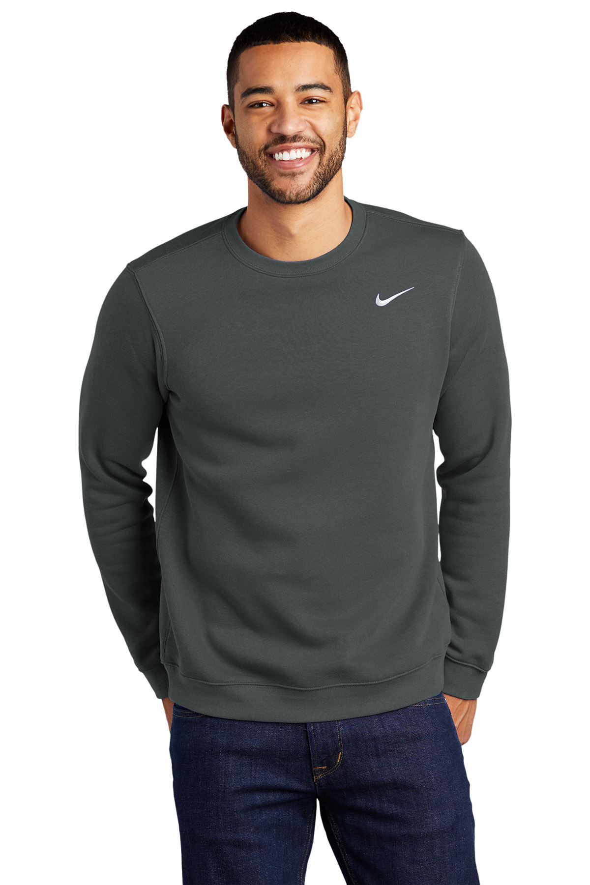 dark grey nike crewneck sweatshirt