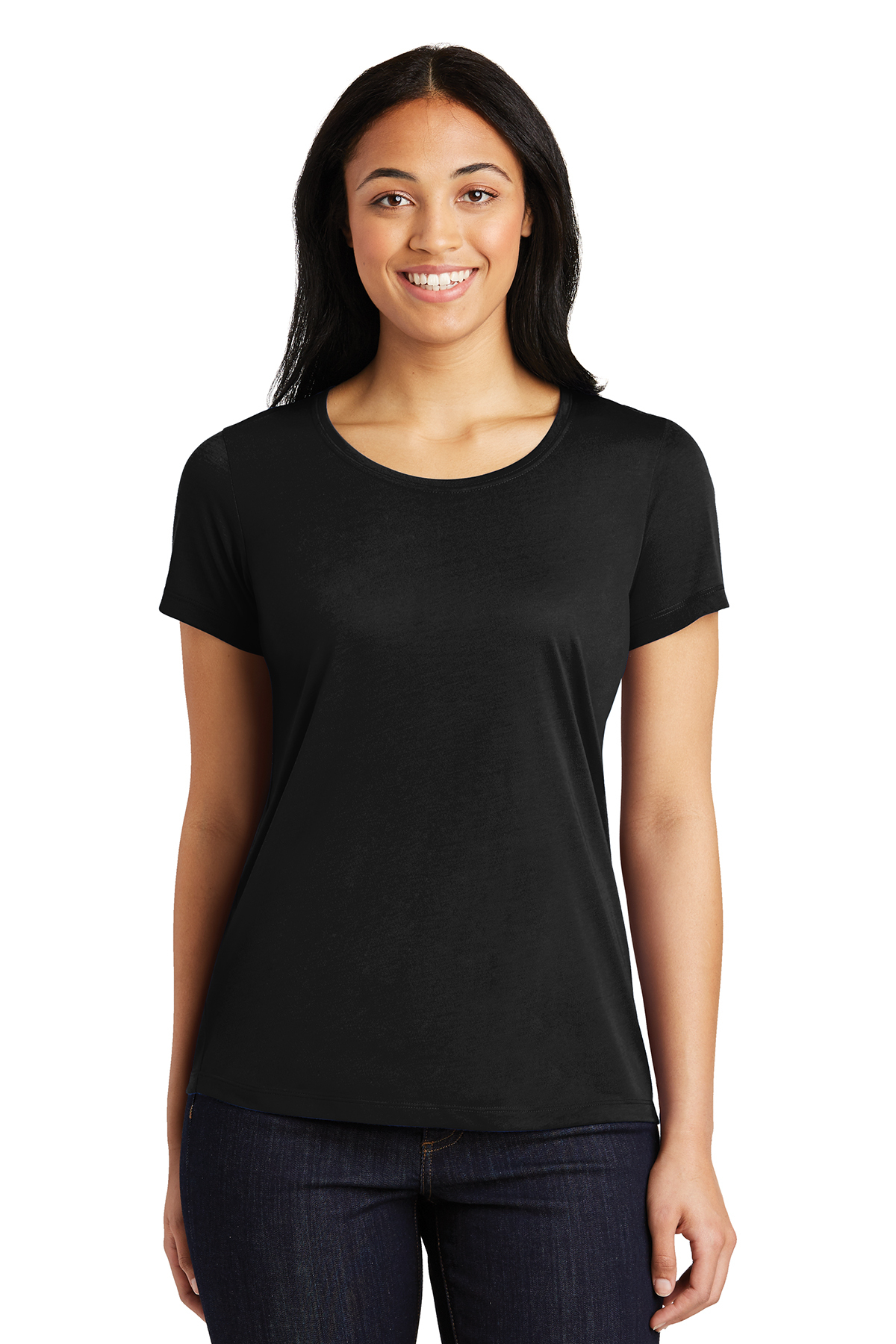 Sport-Tek® Ladies PosiCharge® Competitor™ Cotton Touch™ Scoop Neck Tee ...