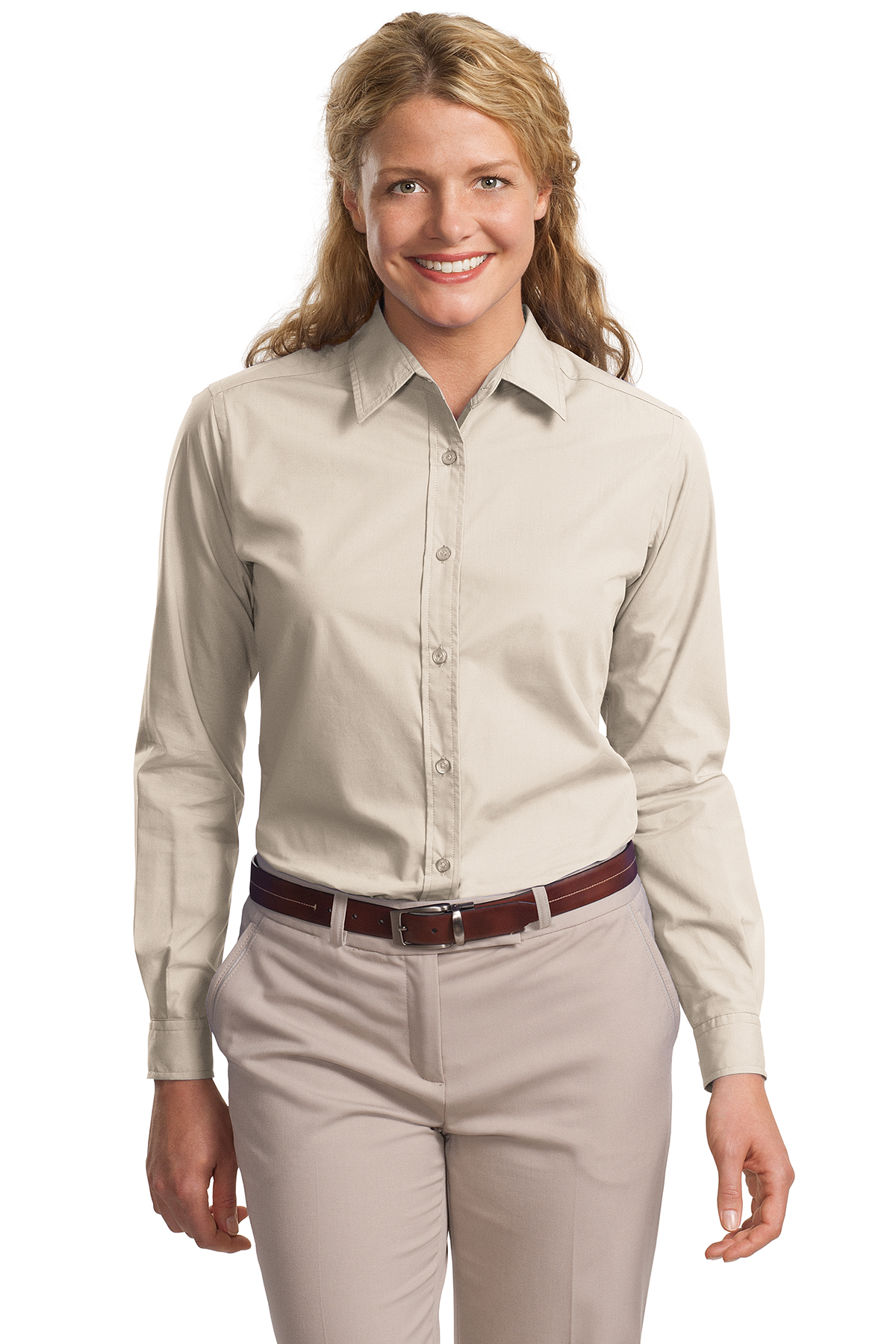 Port Authority Ladies Long Sleeve Easy Care, Soil Resistant Shirt ...