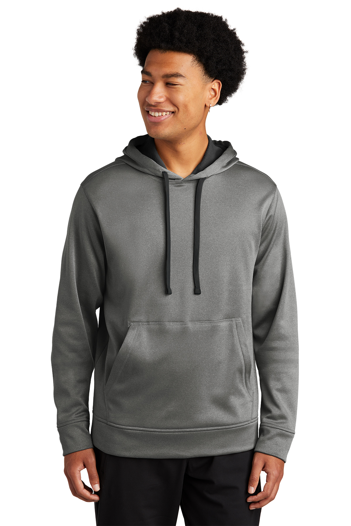 Sport-Tek PosiCharge Sport-Wick Heather Fleece Hooded Pullover, Product