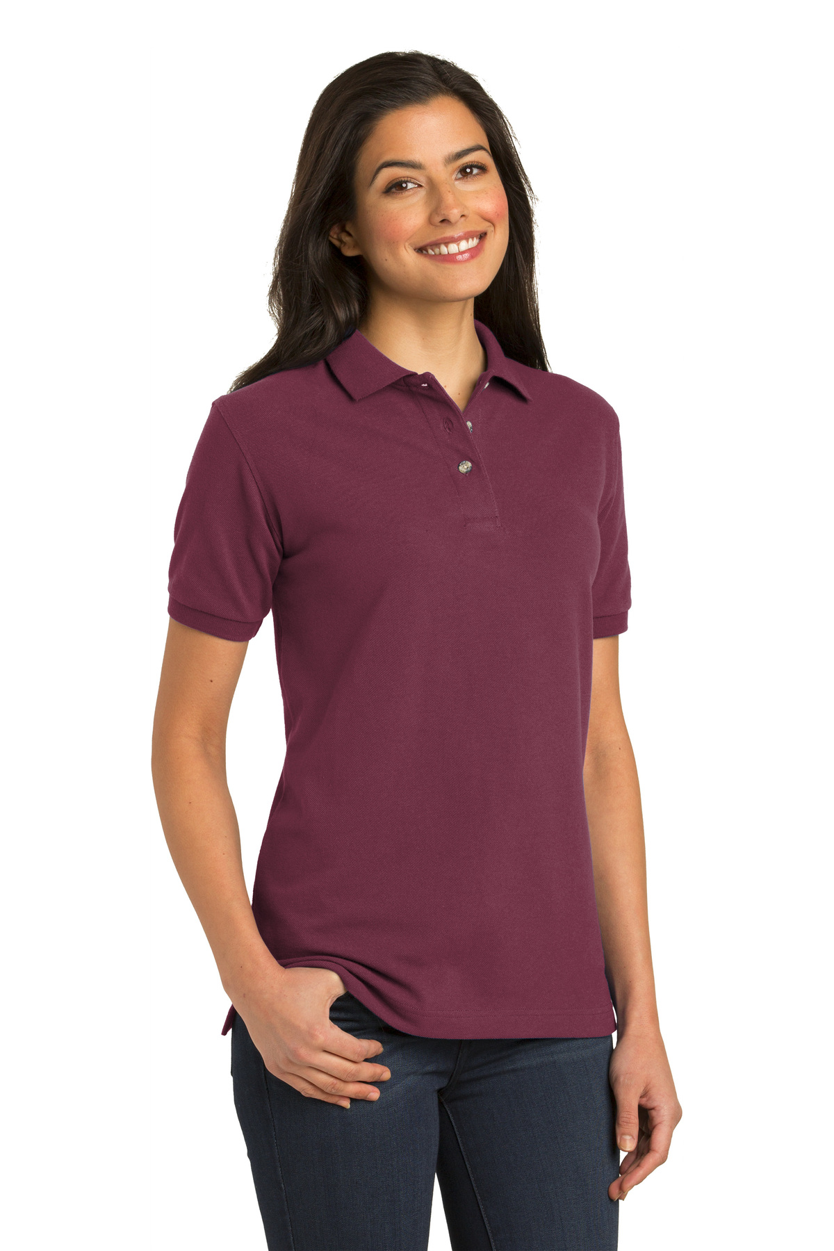 Available in 24 Colors Large L... Port Authority Ladies Pique Sport Shirt L420 
