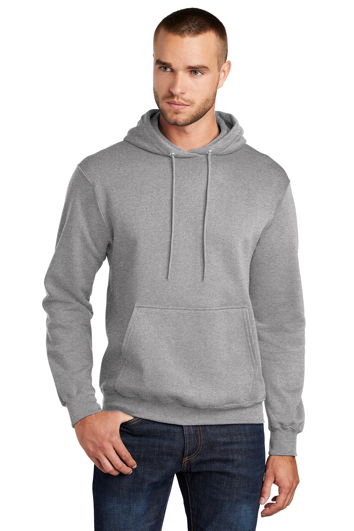 Mens Classic Pullover Hooded Sweatshirt Port & Co