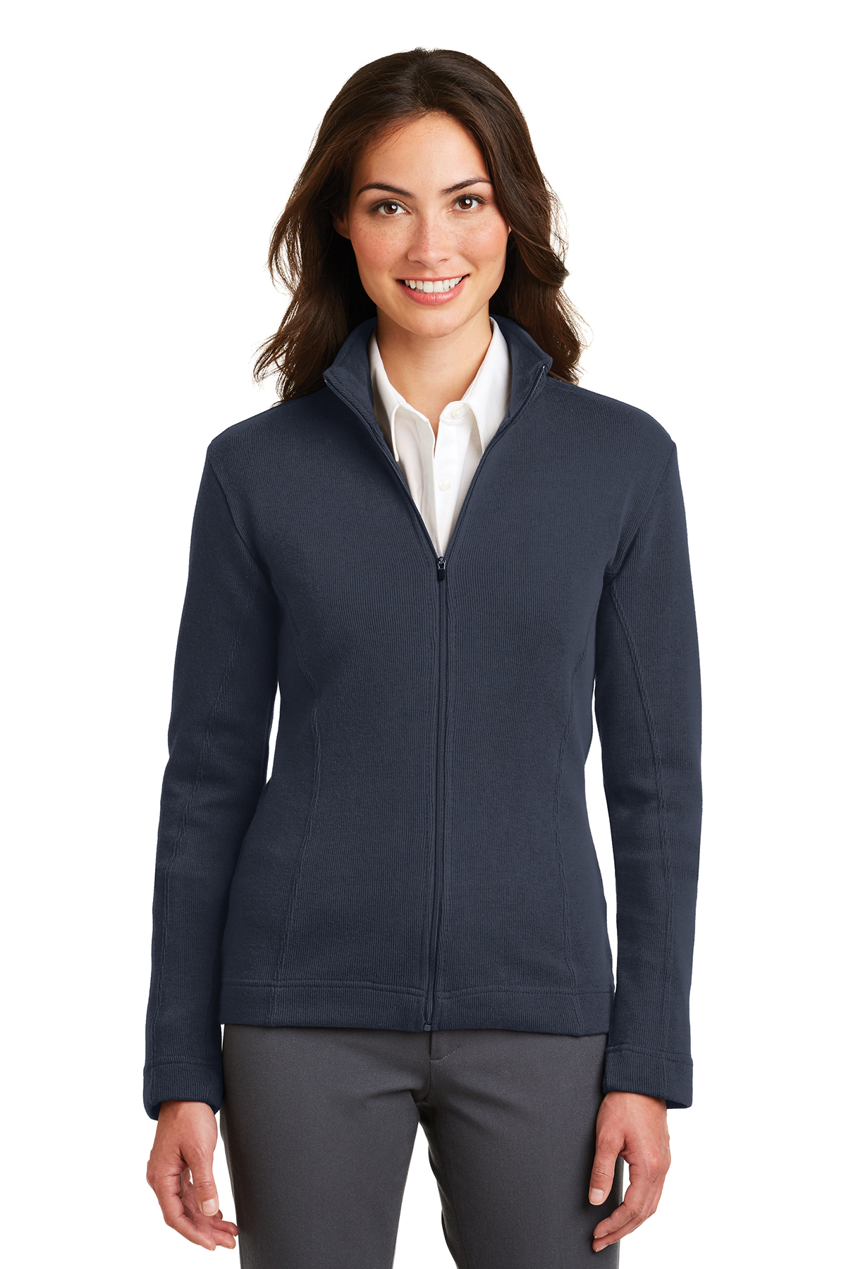 Port Authority Ladies Flatback Rib Full-Zip Jacket | Product | SanMar