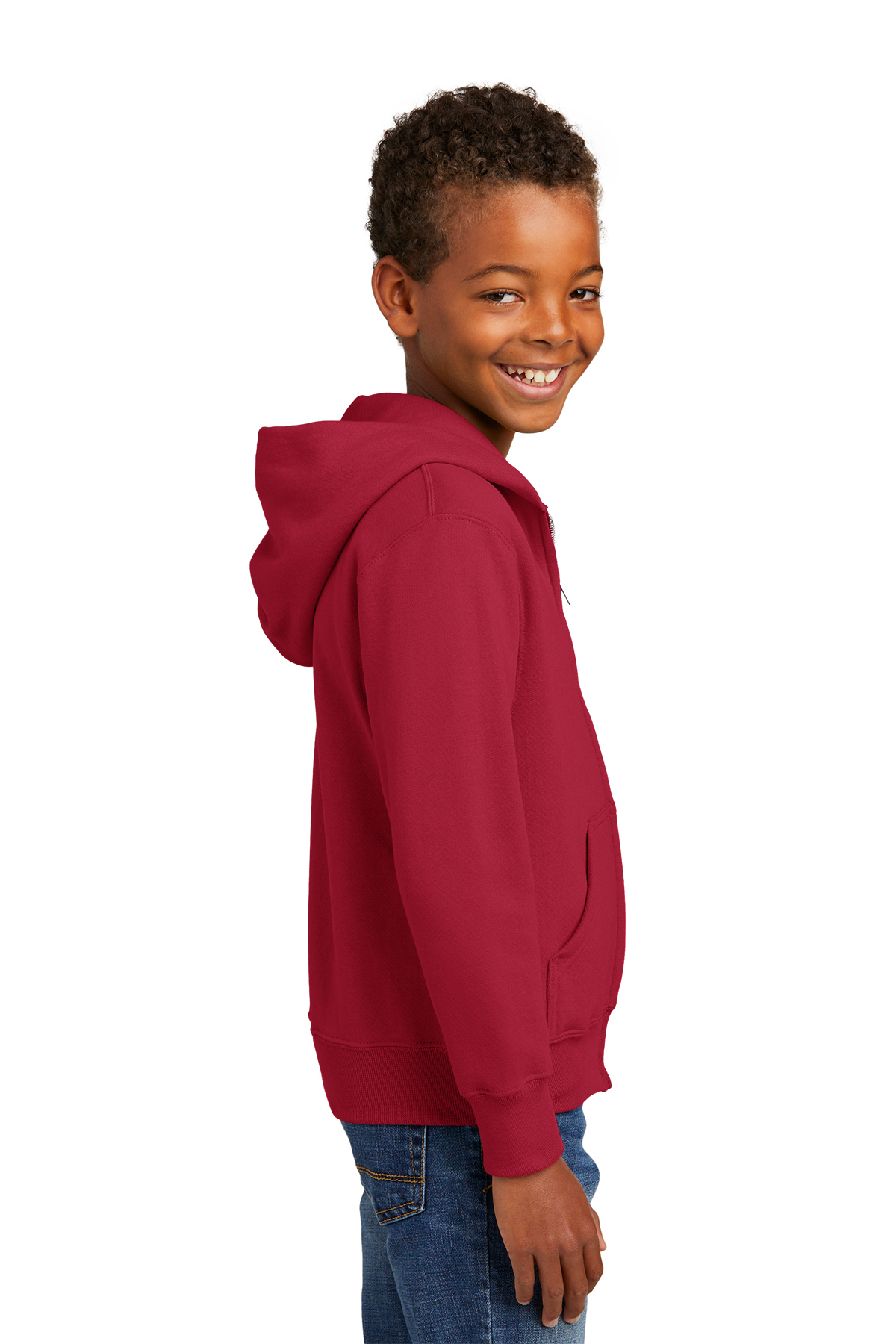 Port & Company Youth Core Fleece Full-Zip Hooded Sweatshirt | Product ...