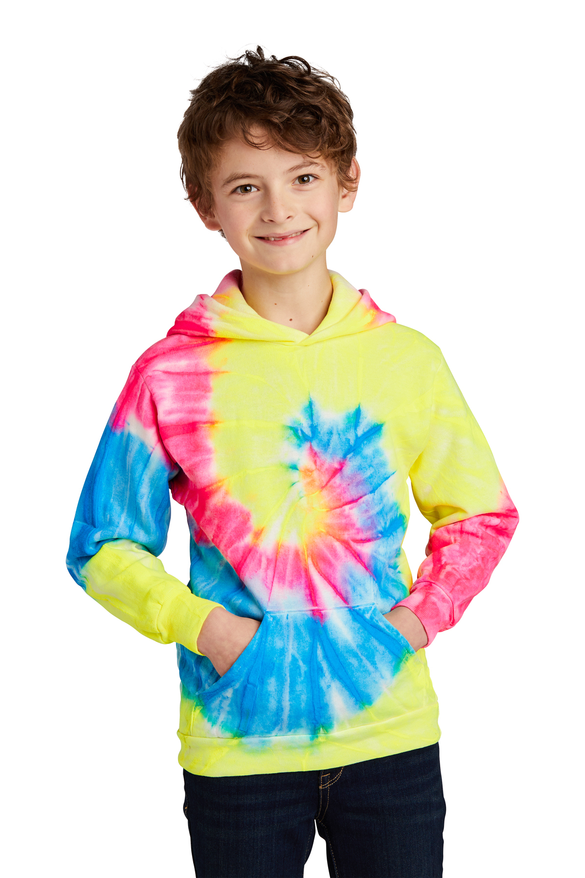 Port & Company Youth Tie-Dye Pullover Hooded Sweatshirt | Product | SanMar
