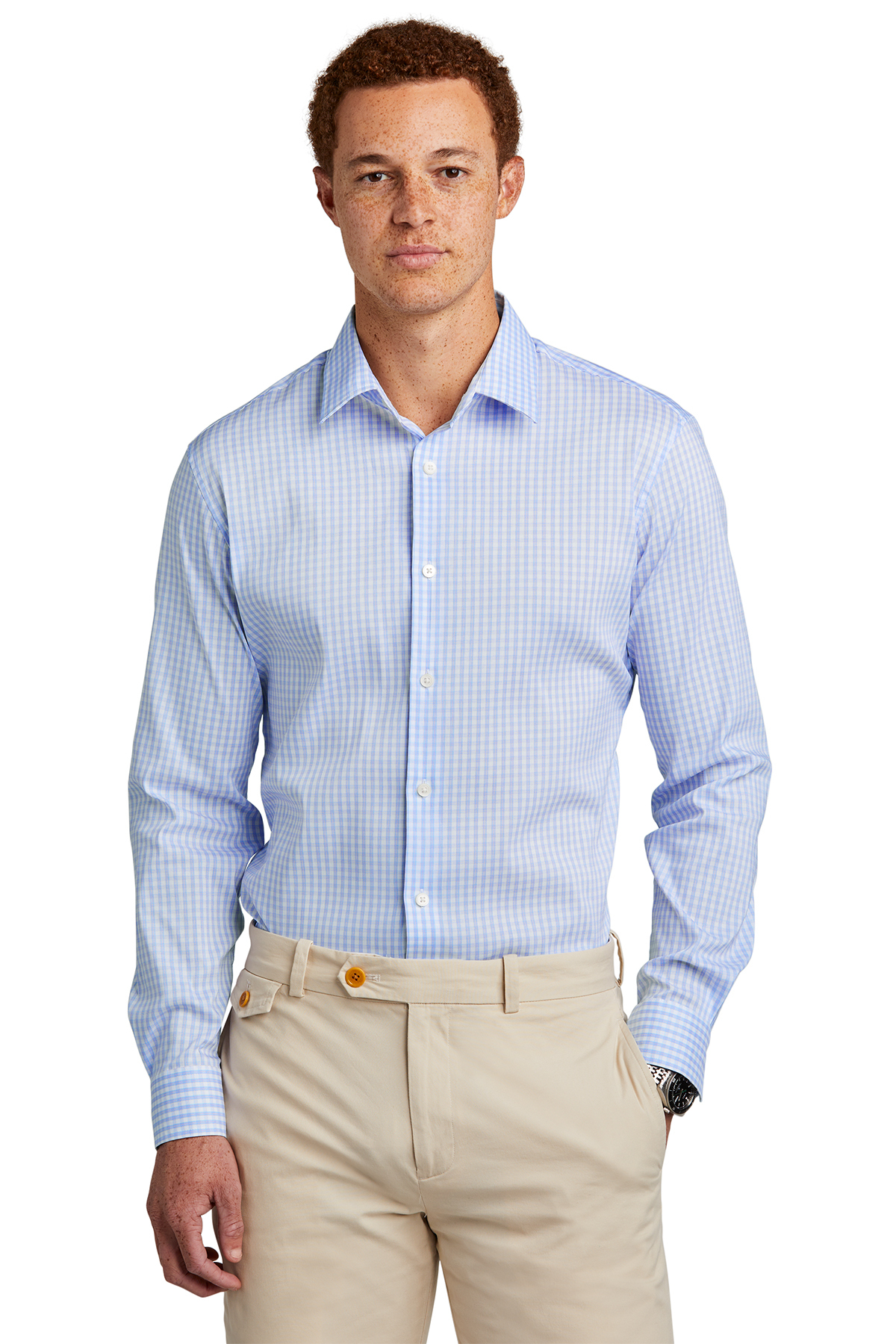Brooks Brothers Tech Stretch Patterned Shirt | Product | Company Casuals