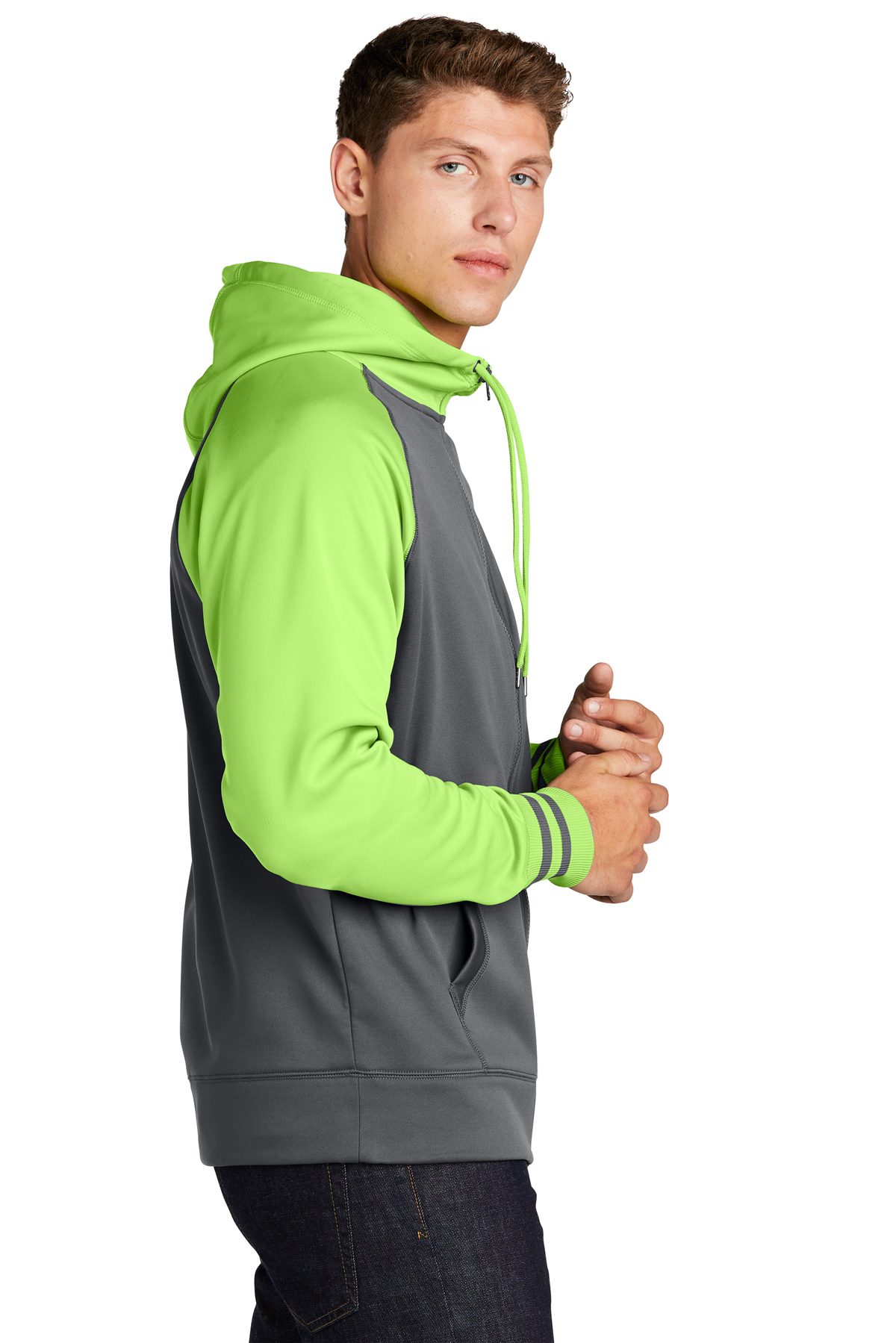 Sport-Tek Sport-Wick Varsity Fleece Full-Zip Hooded Jacket 