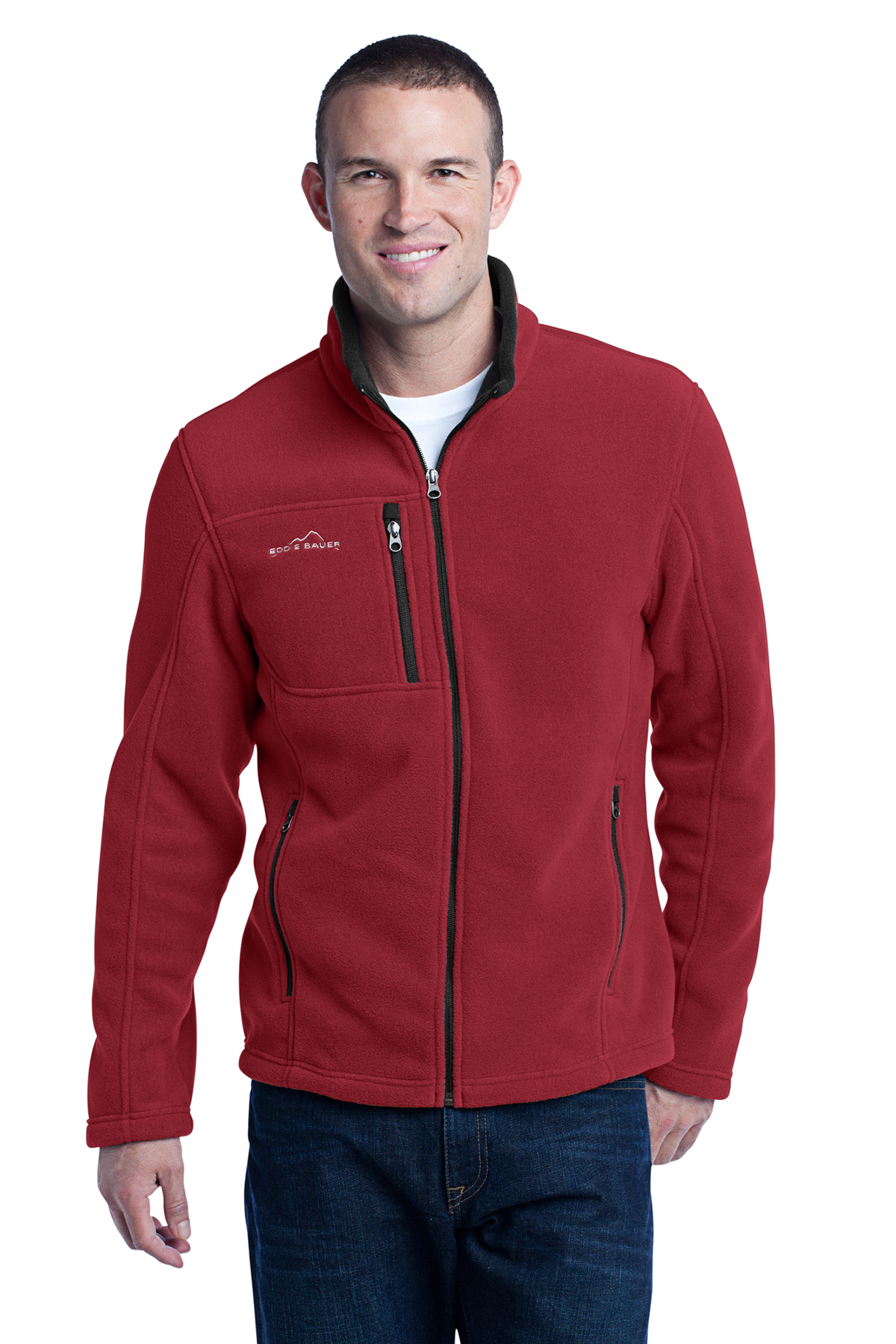 Eddie Bauer Full-Zip Vertical Fleece Jacket Style EB222 - Casual