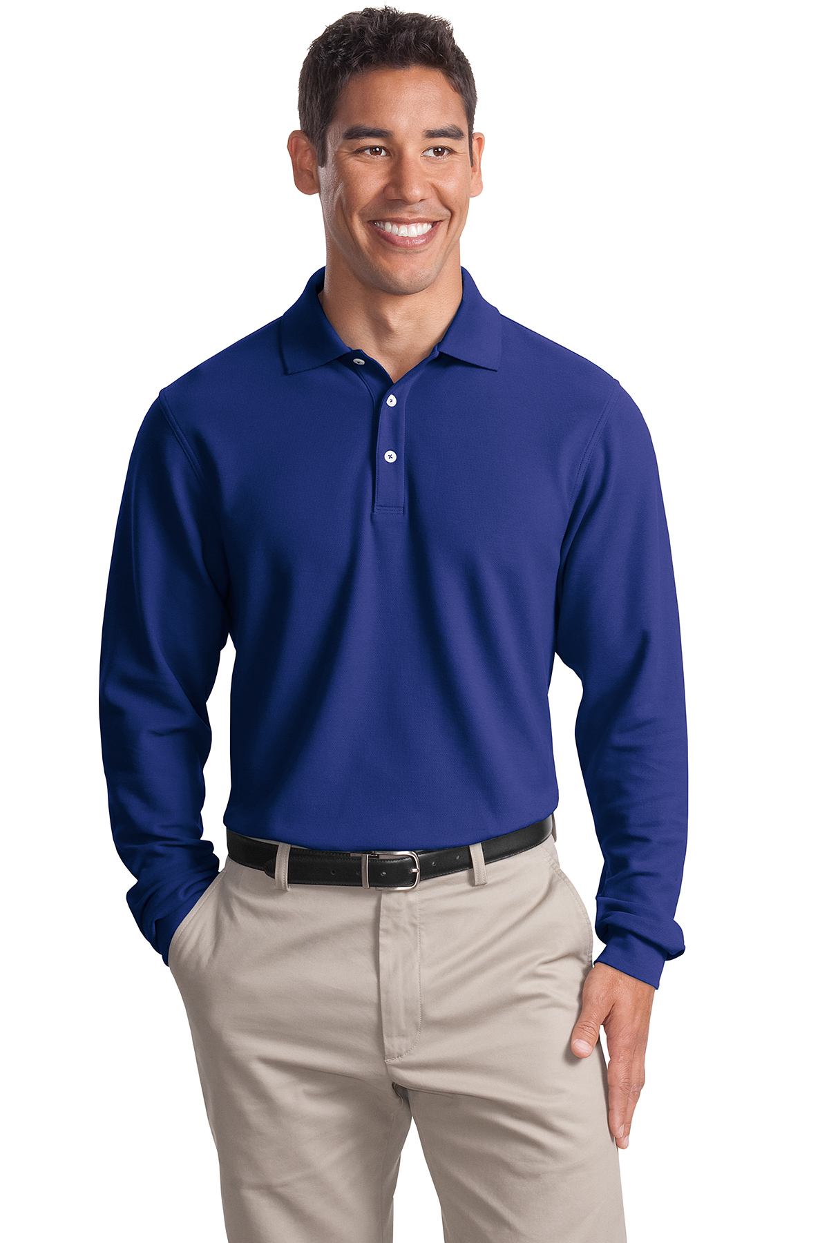 Port Authority Tall Long Sleeve EZCotton™ Pique Polo | Product | SanMar