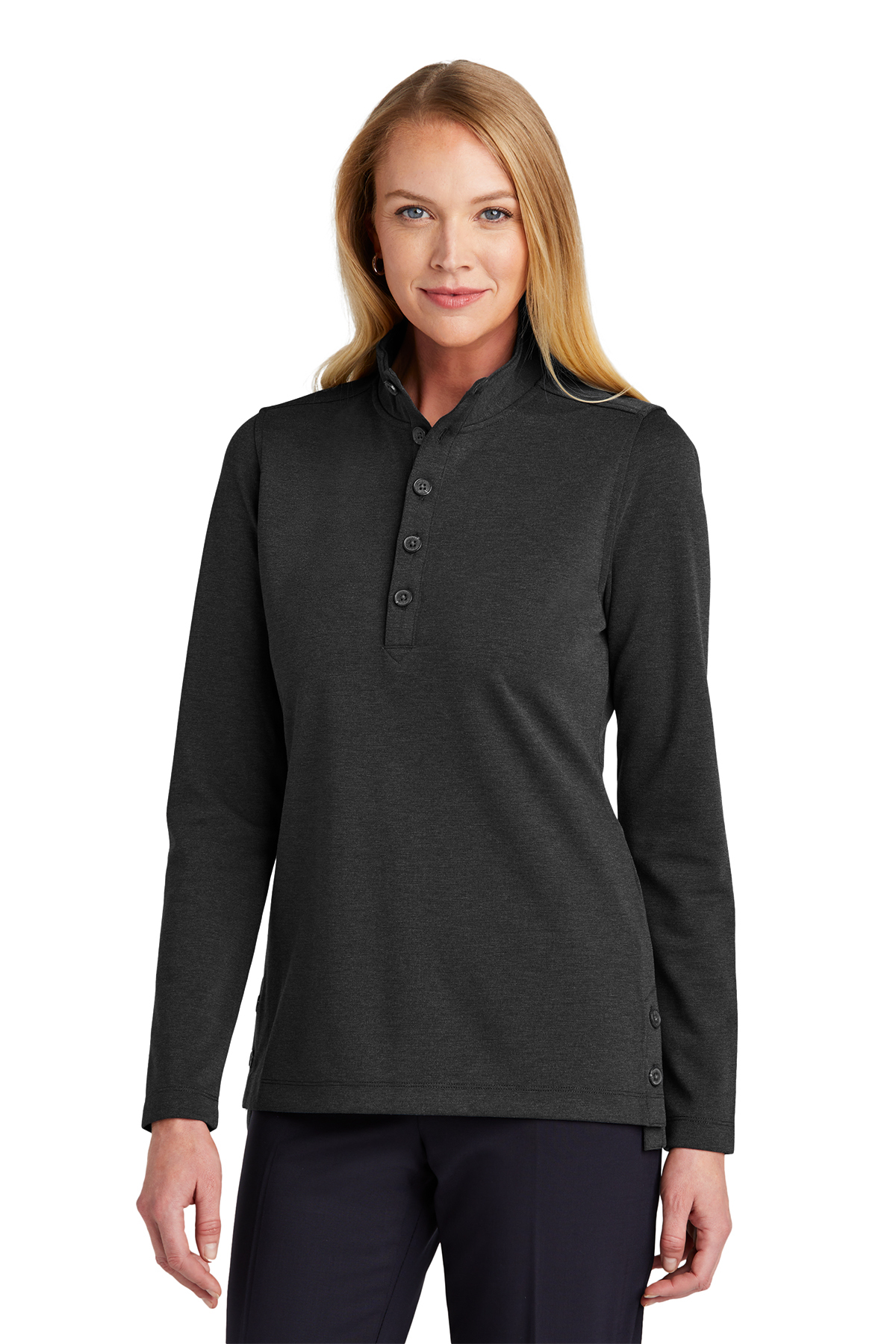 Brooks Brothers Women’s Mid-Layer Stretch 1/2-Button | Product | SanMar