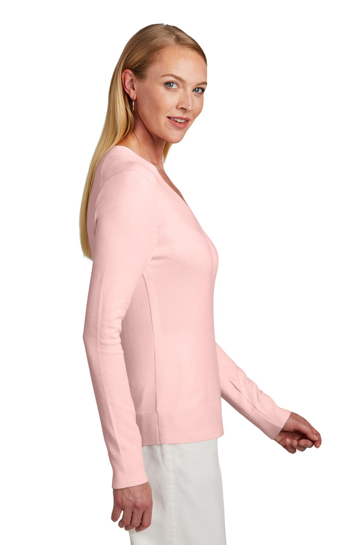 Brooks Brothers Women's Cotton Stretch V-Neck Sweater