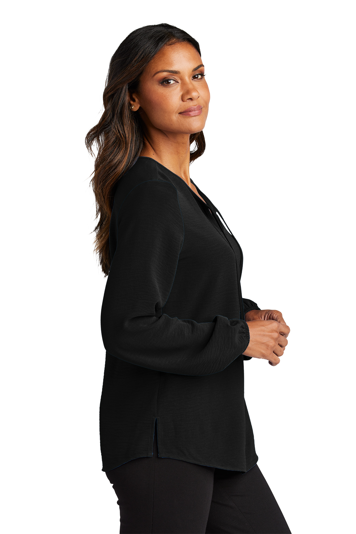 Port Authority Ladies Textured Crepe Blouse | Product | Port Authority