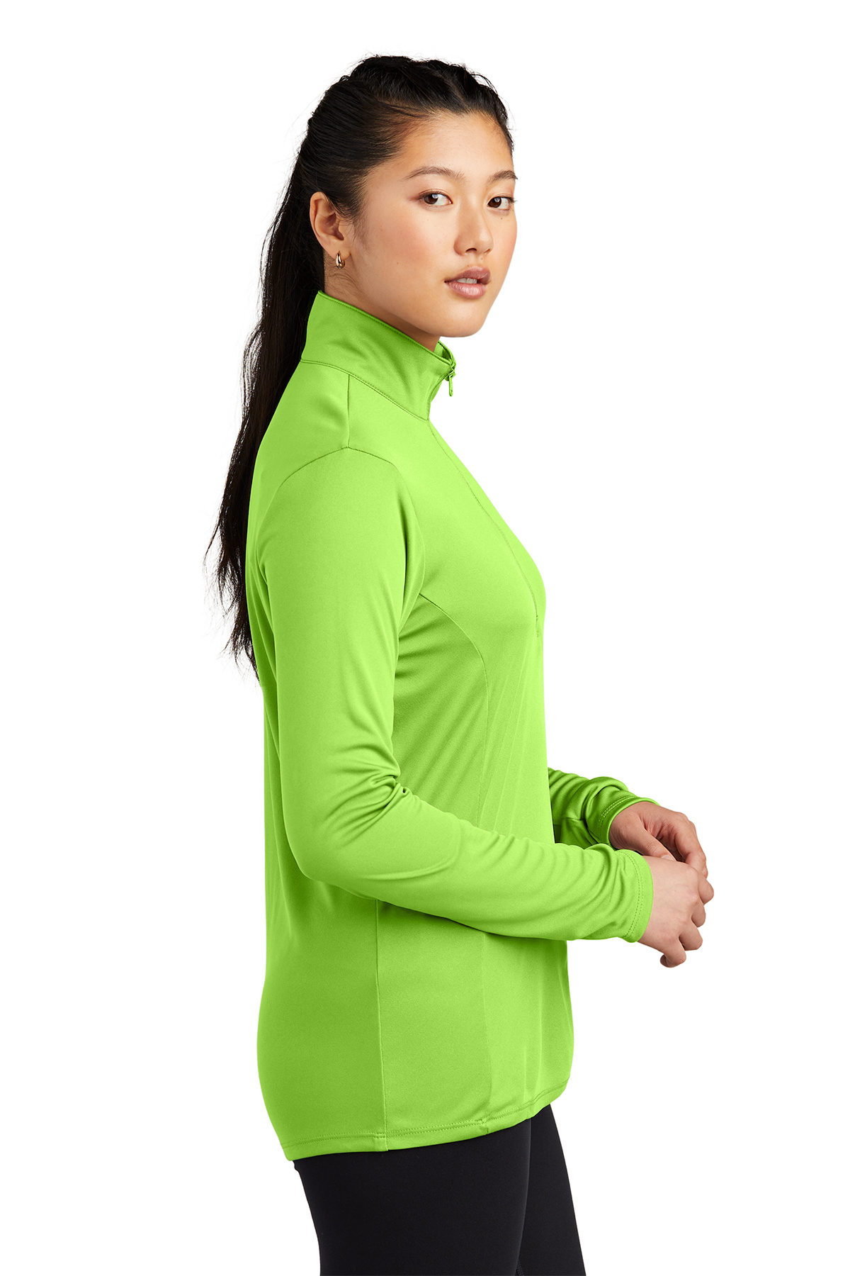 GAT SPORT Ladies Zip-Up L/S Compression Top